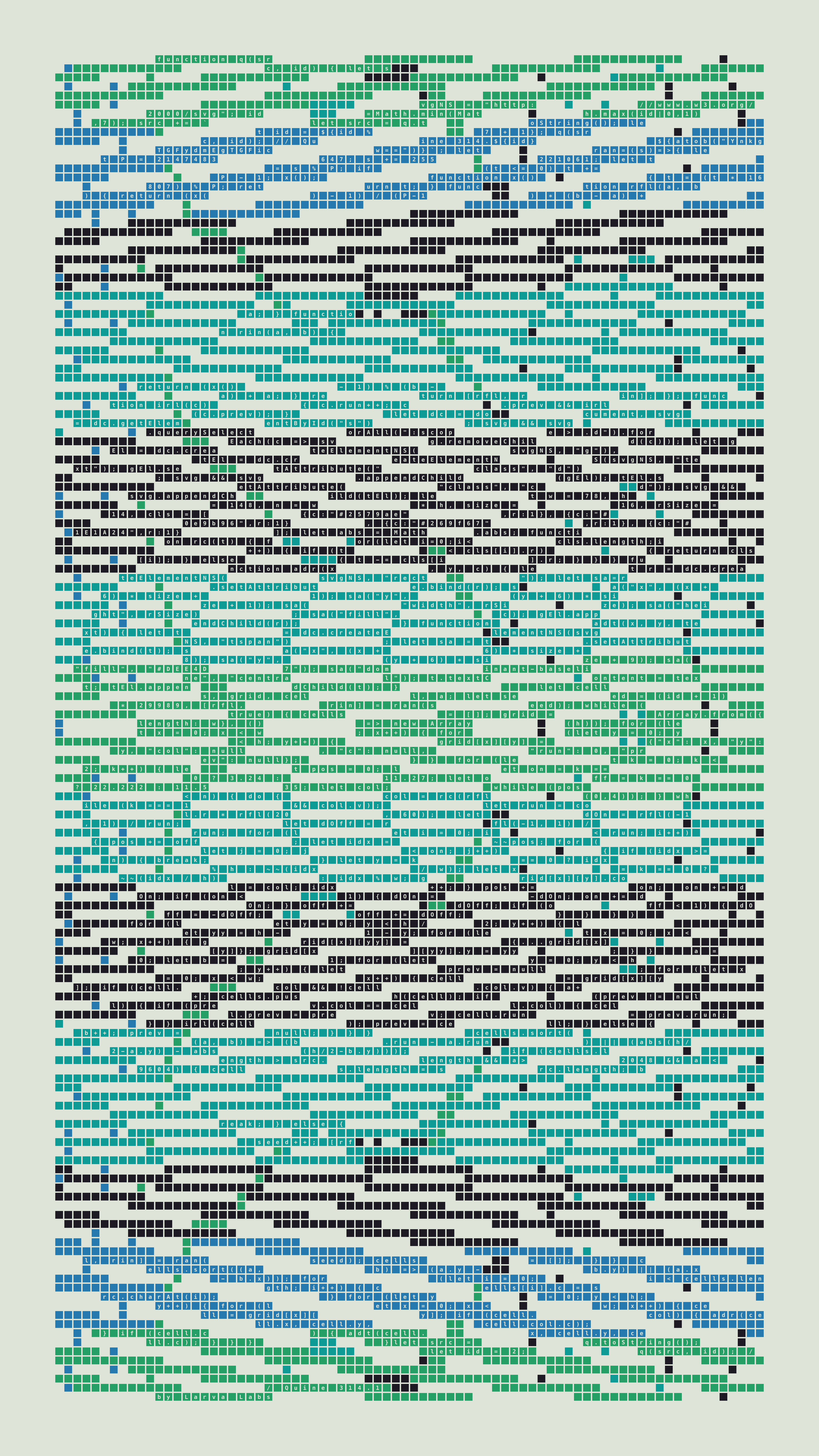 Quine #314 — Generation 1 (poster)