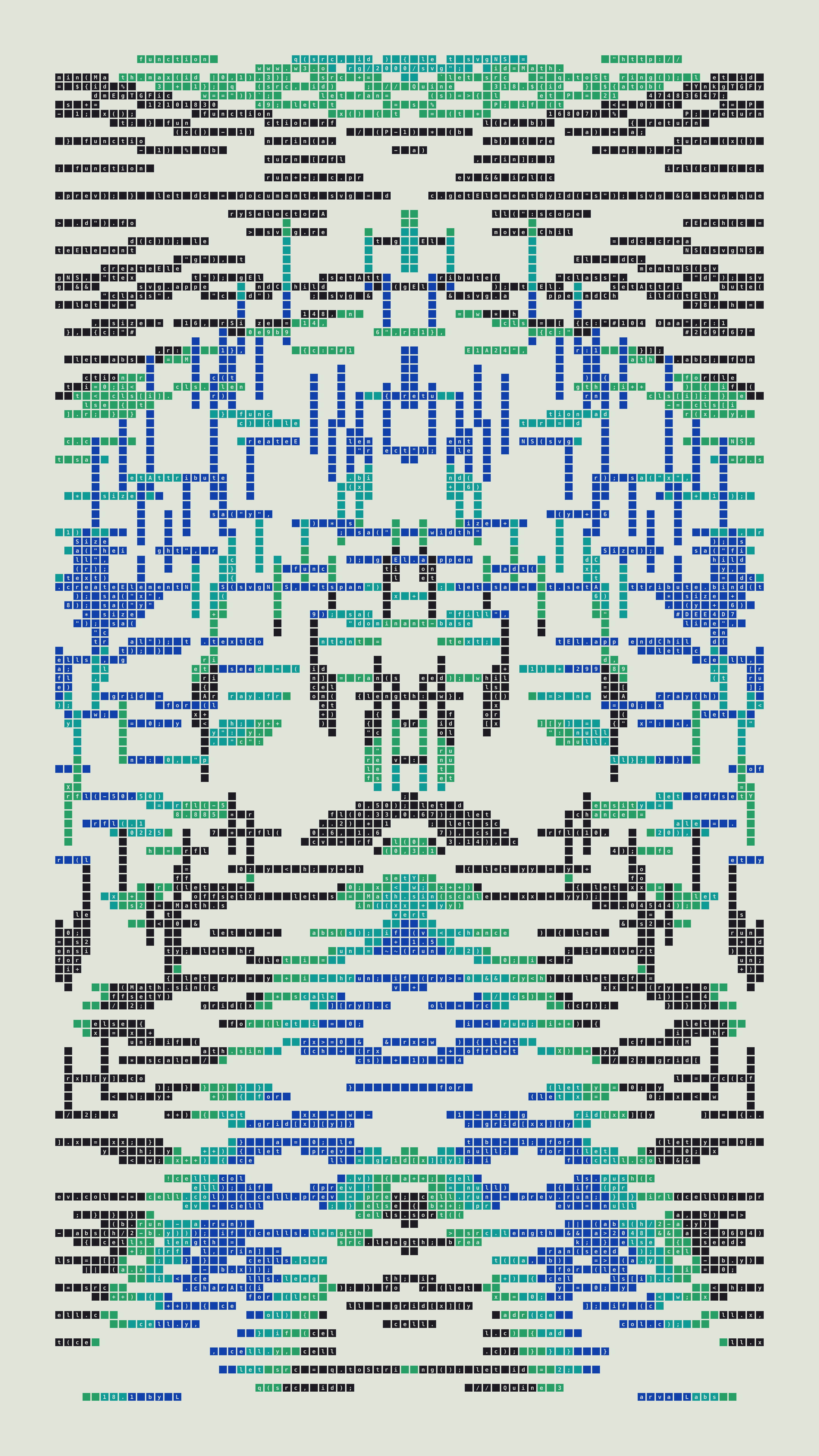 Quine #318 — Generation 1 (poster)