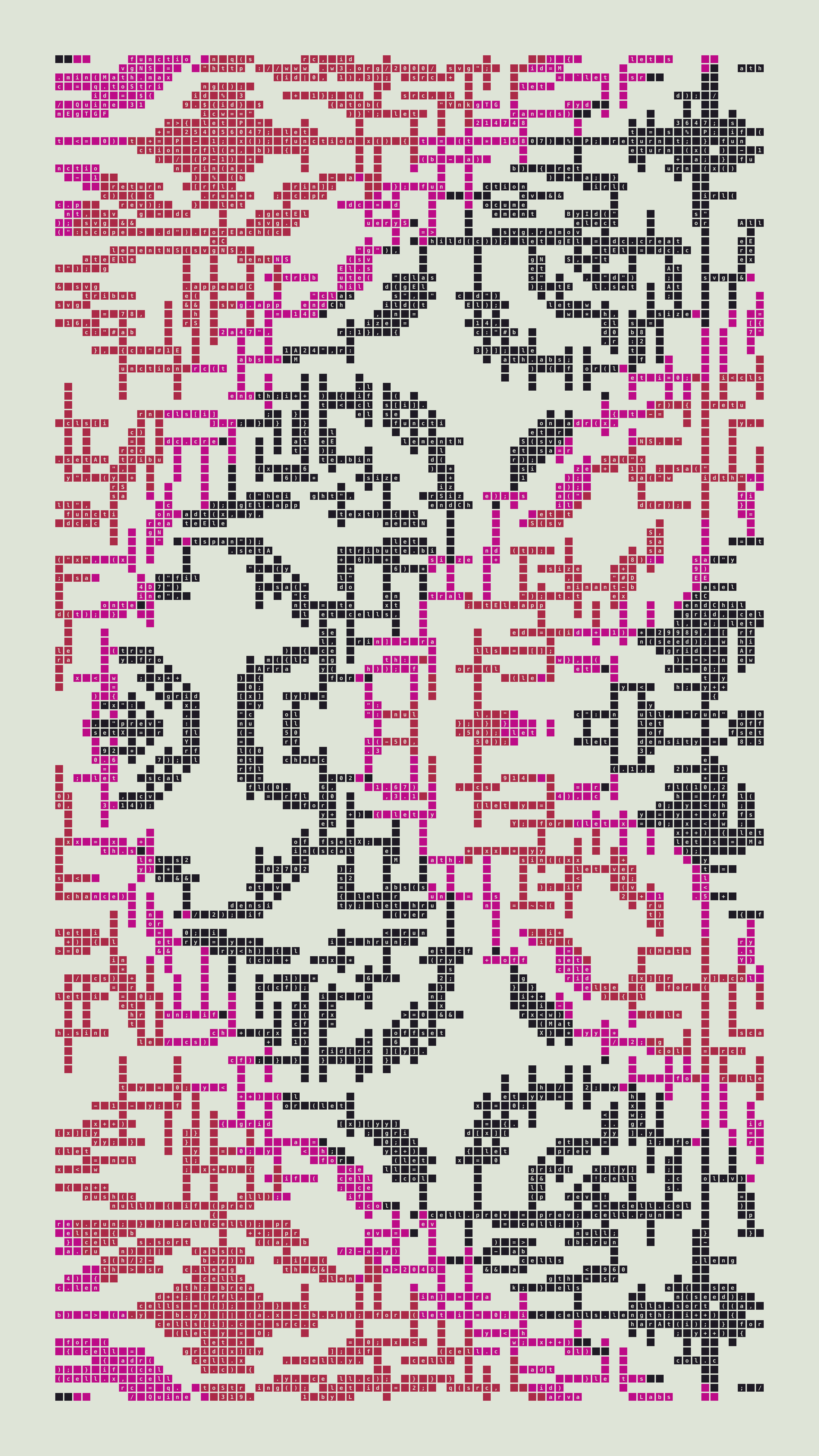 Quine #319 — Generation 1 (poster)