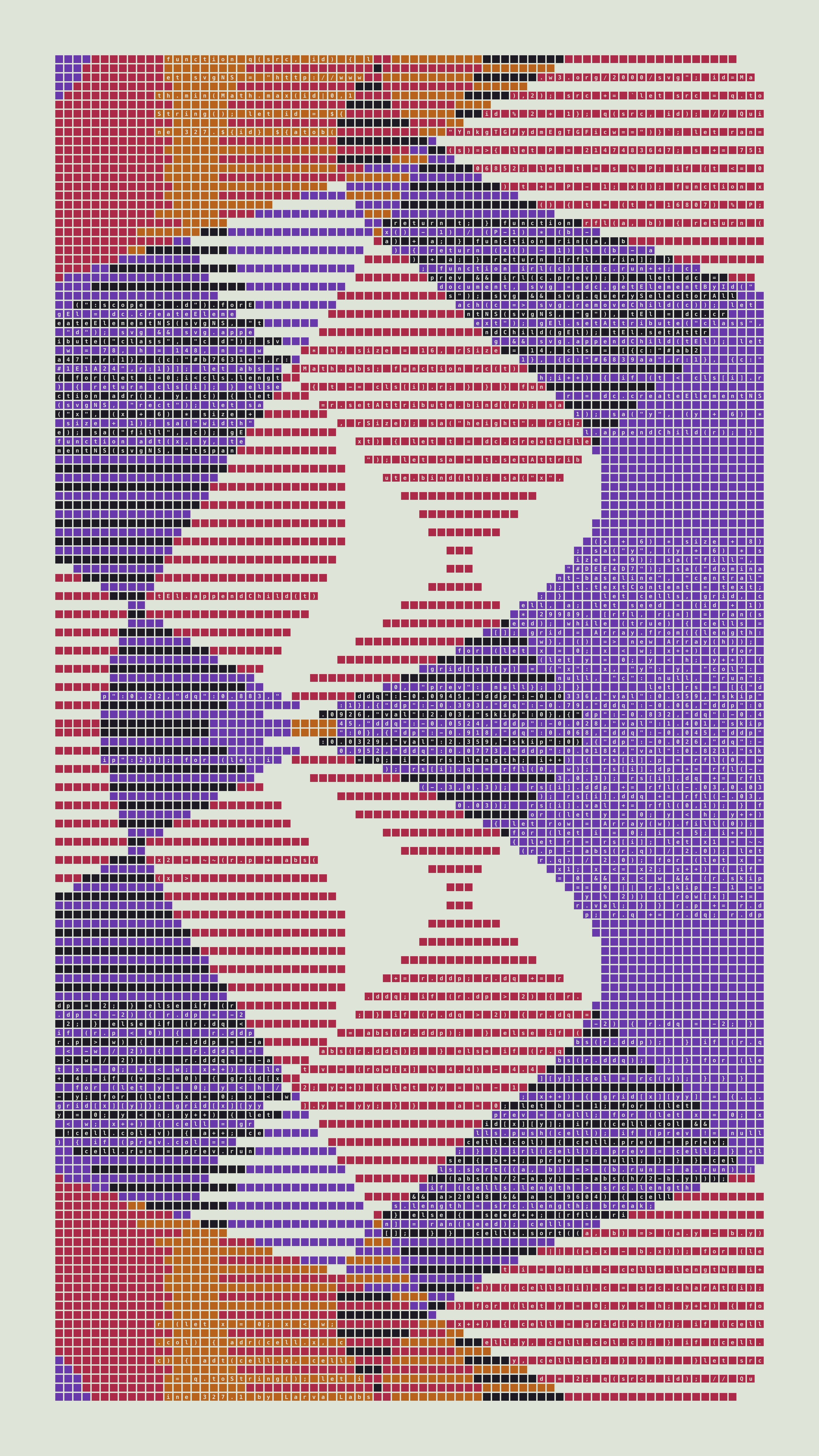 Quine #327 — Generation 1 (poster)