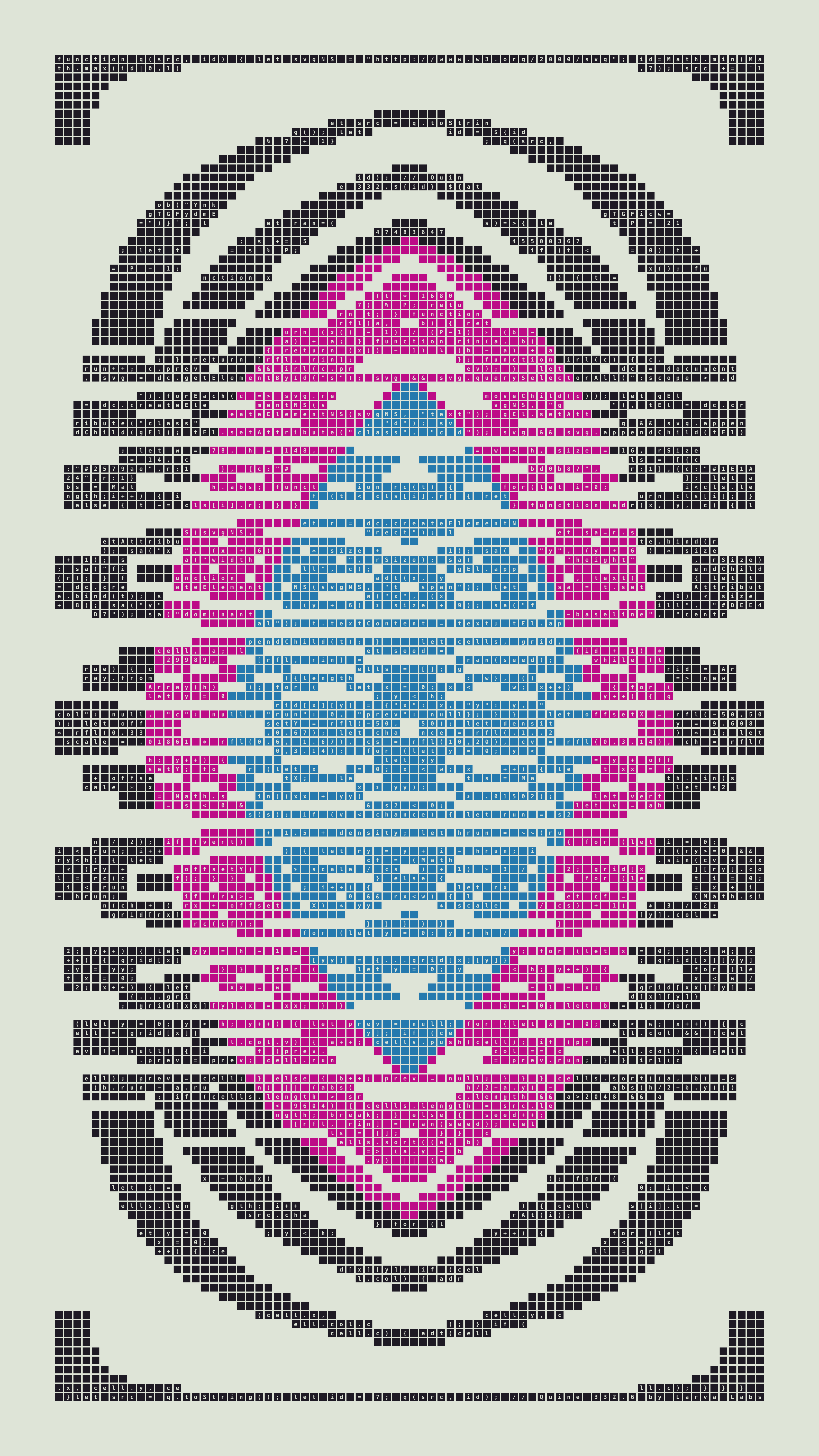 Quine #332 — Generation 6 (poster)