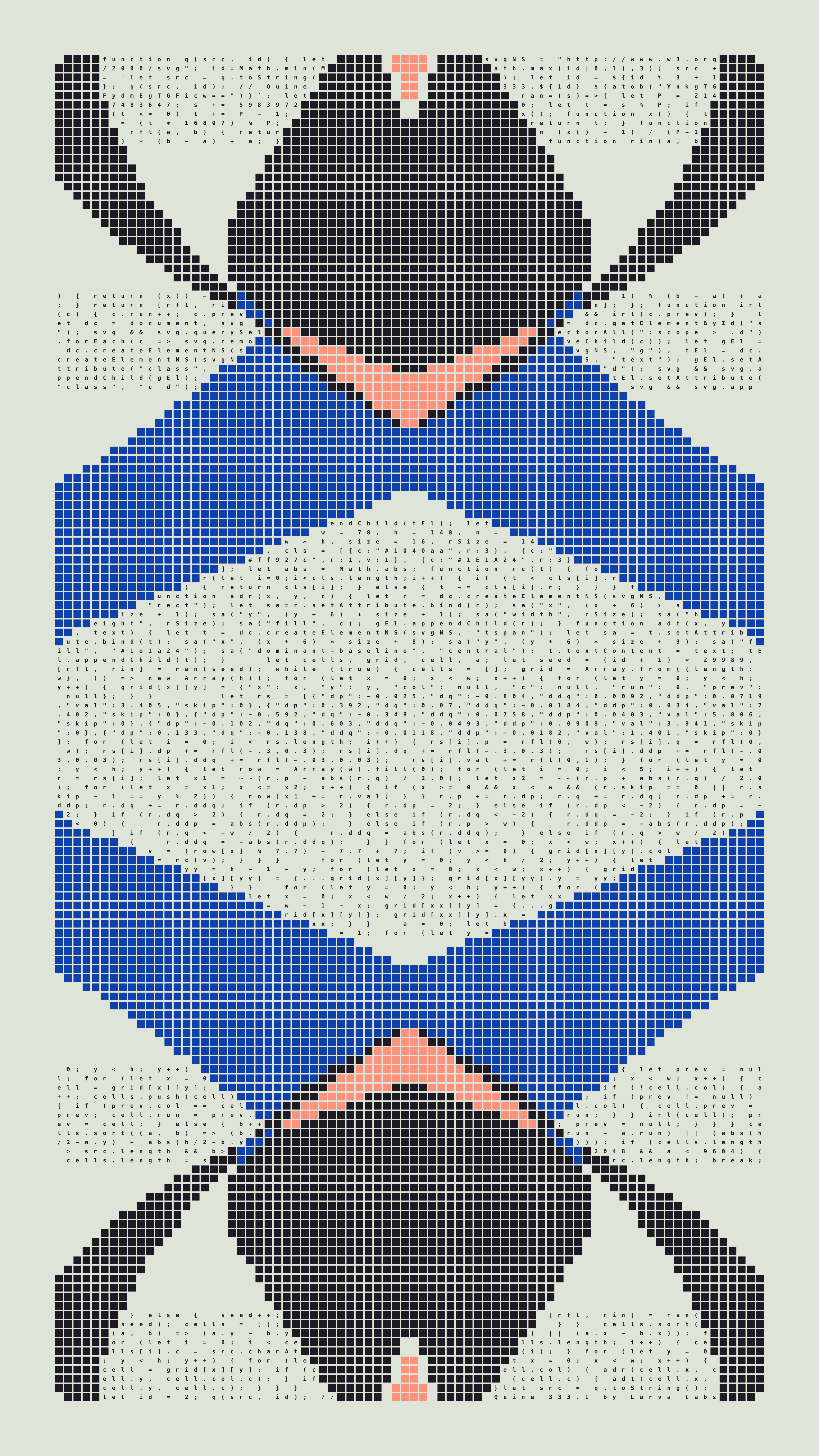 Quine #333 — Generation 1 (poster)
