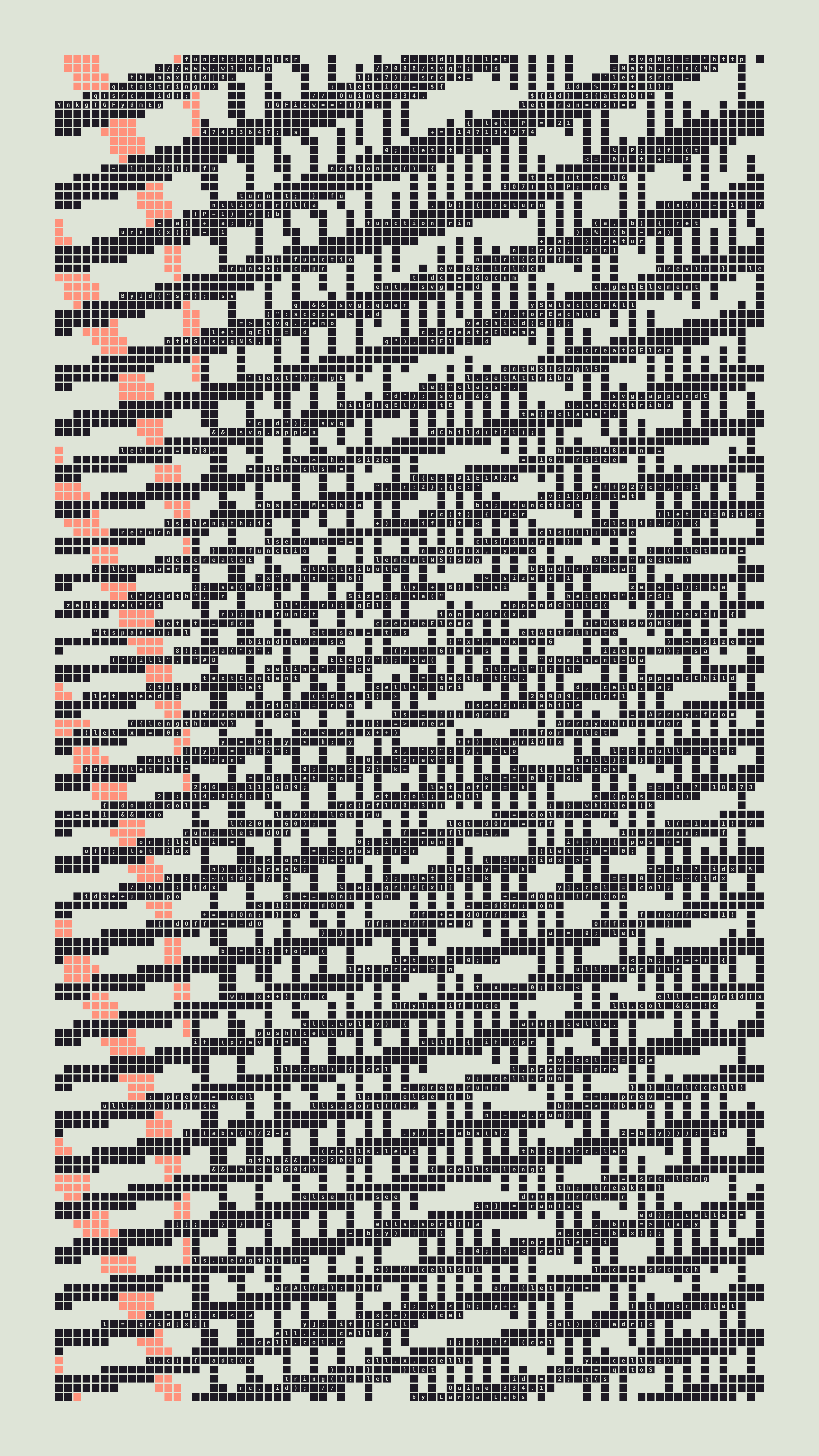 Quine #334 — Generation 1 (poster)