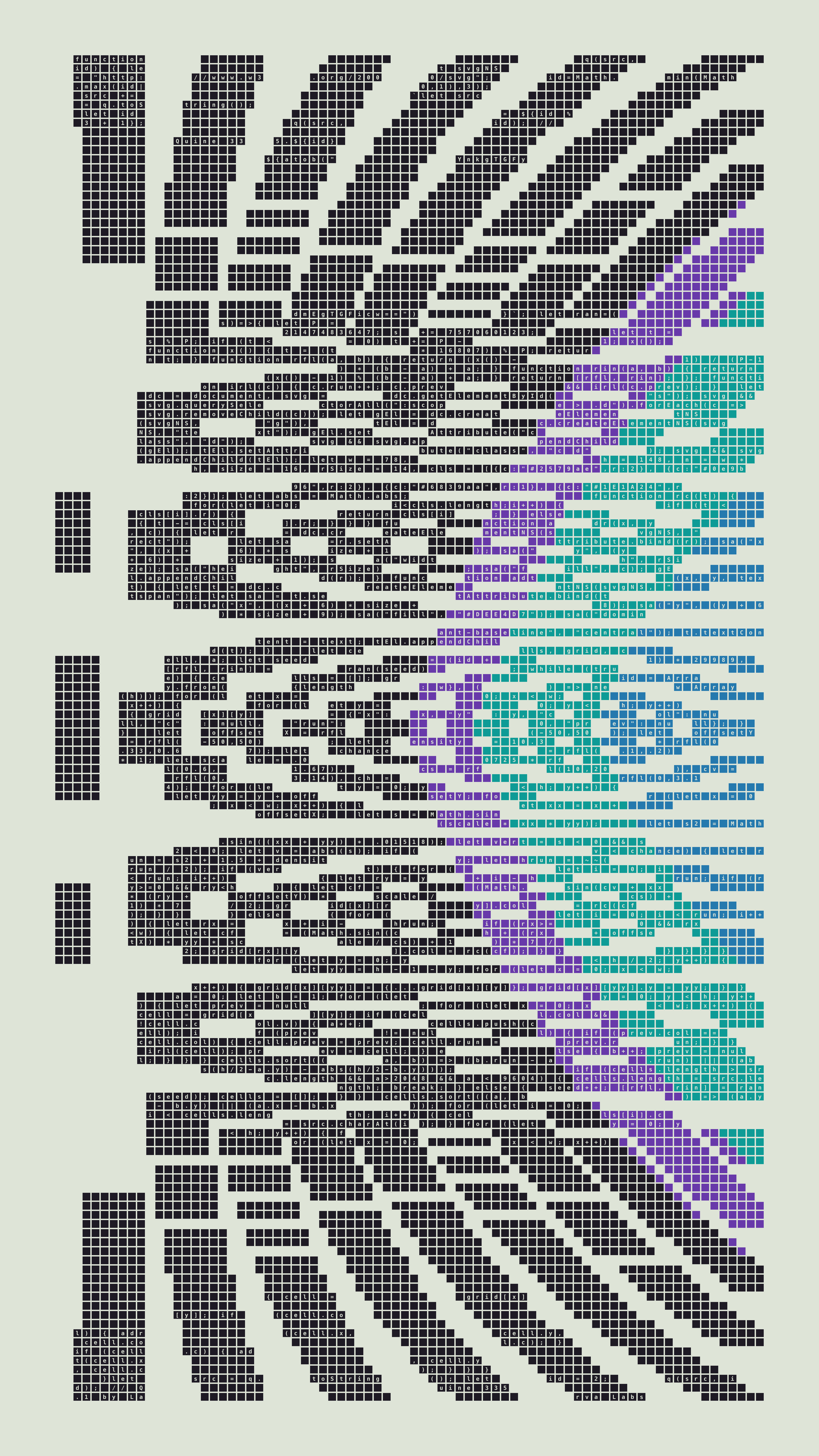 Quine #335 — Generation 1 (poster)