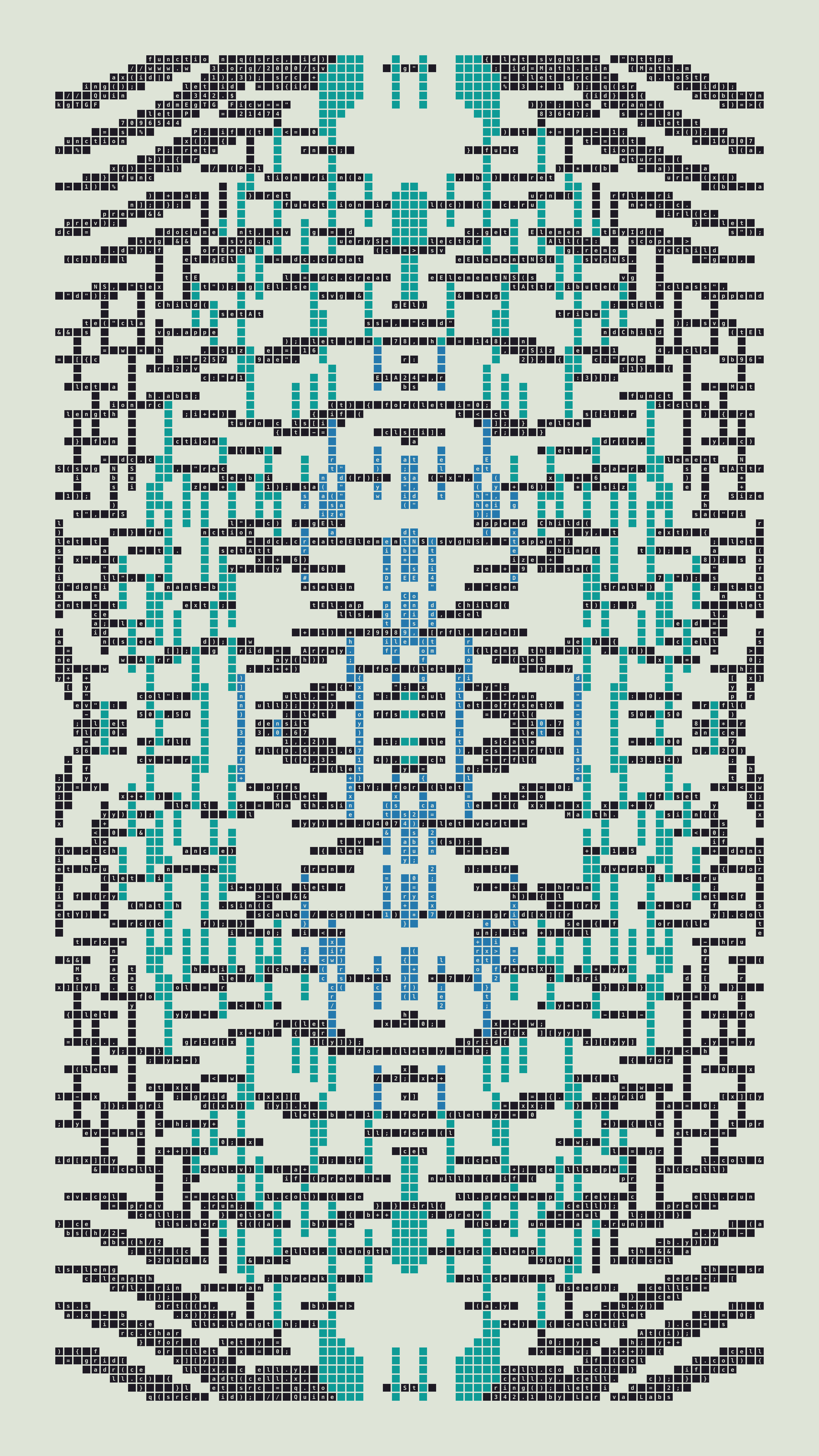Quine #342 — Generation 1 (poster)