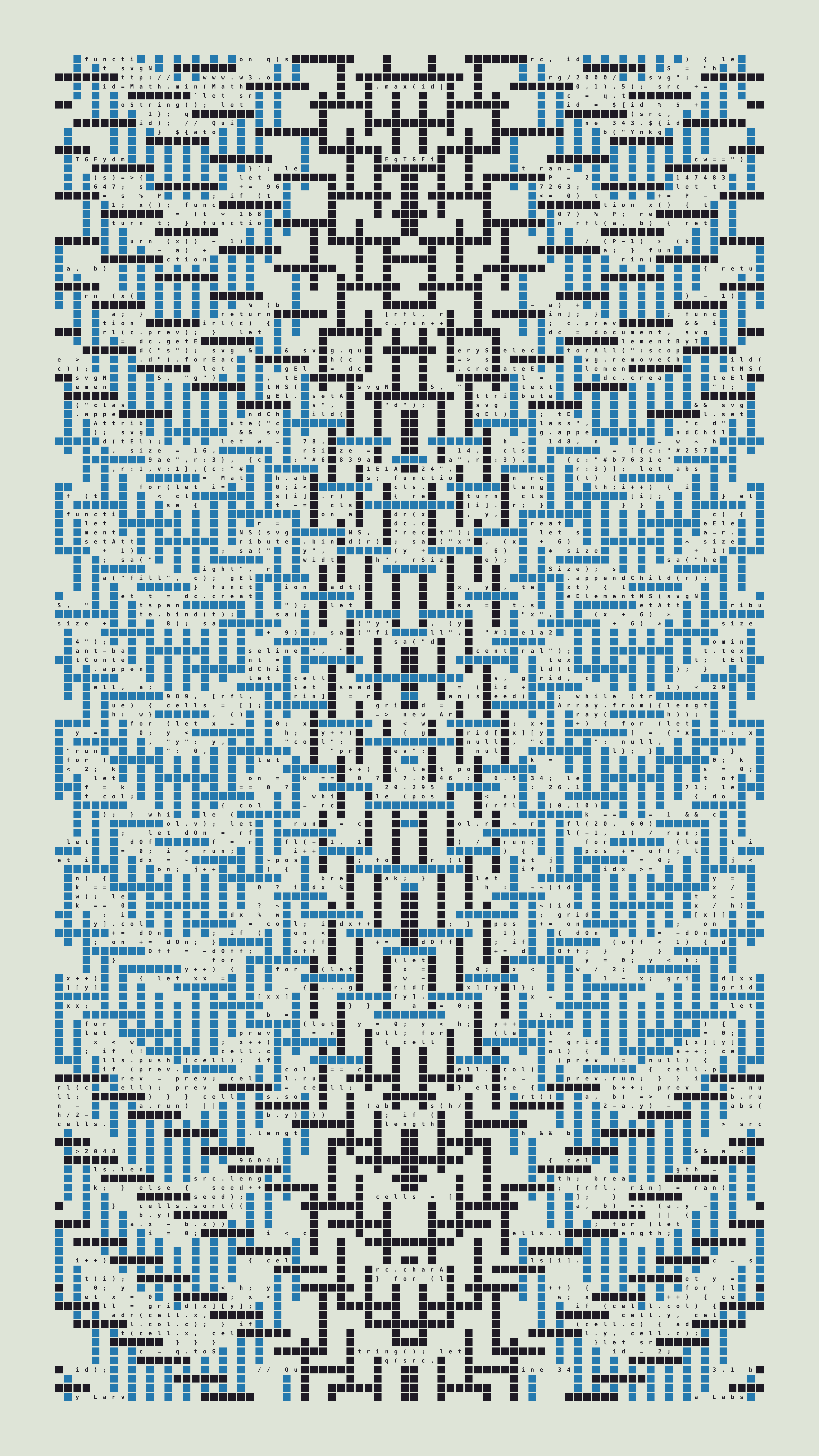 Quine #343 — Generation 1 (poster)