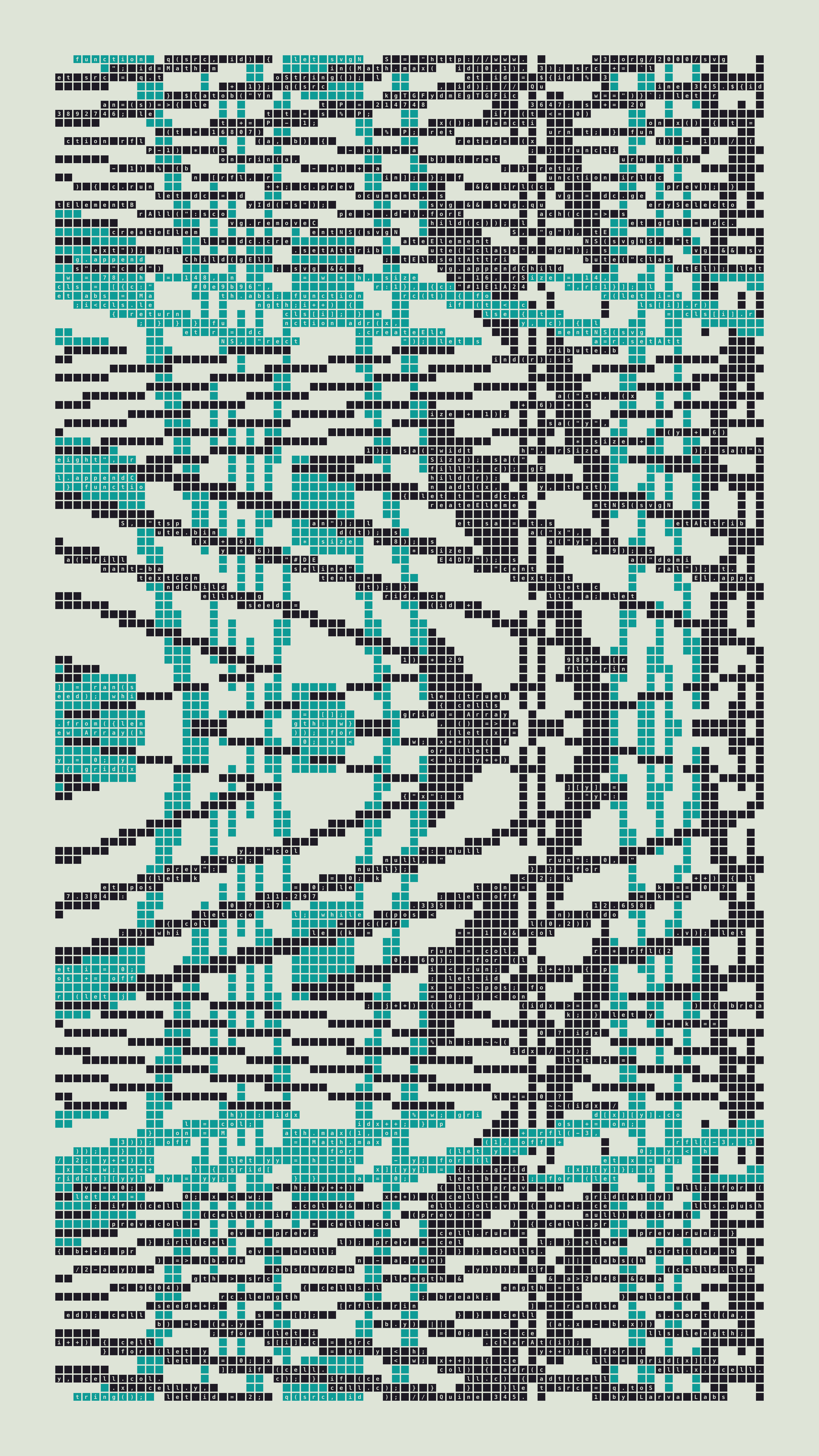 Quine #345 — Generation 1 (poster)