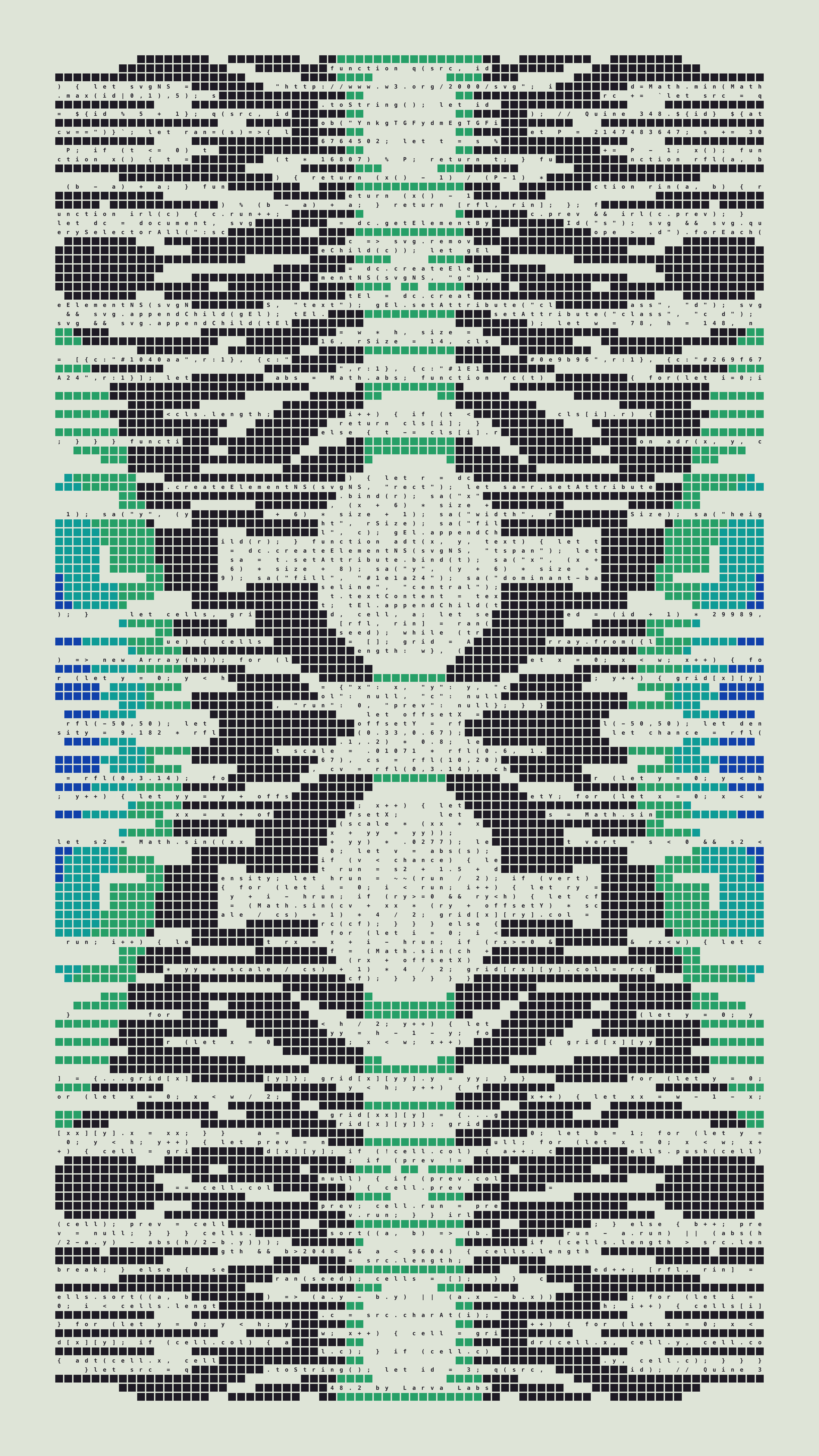 Quine #348 — Generation 2 (poster)