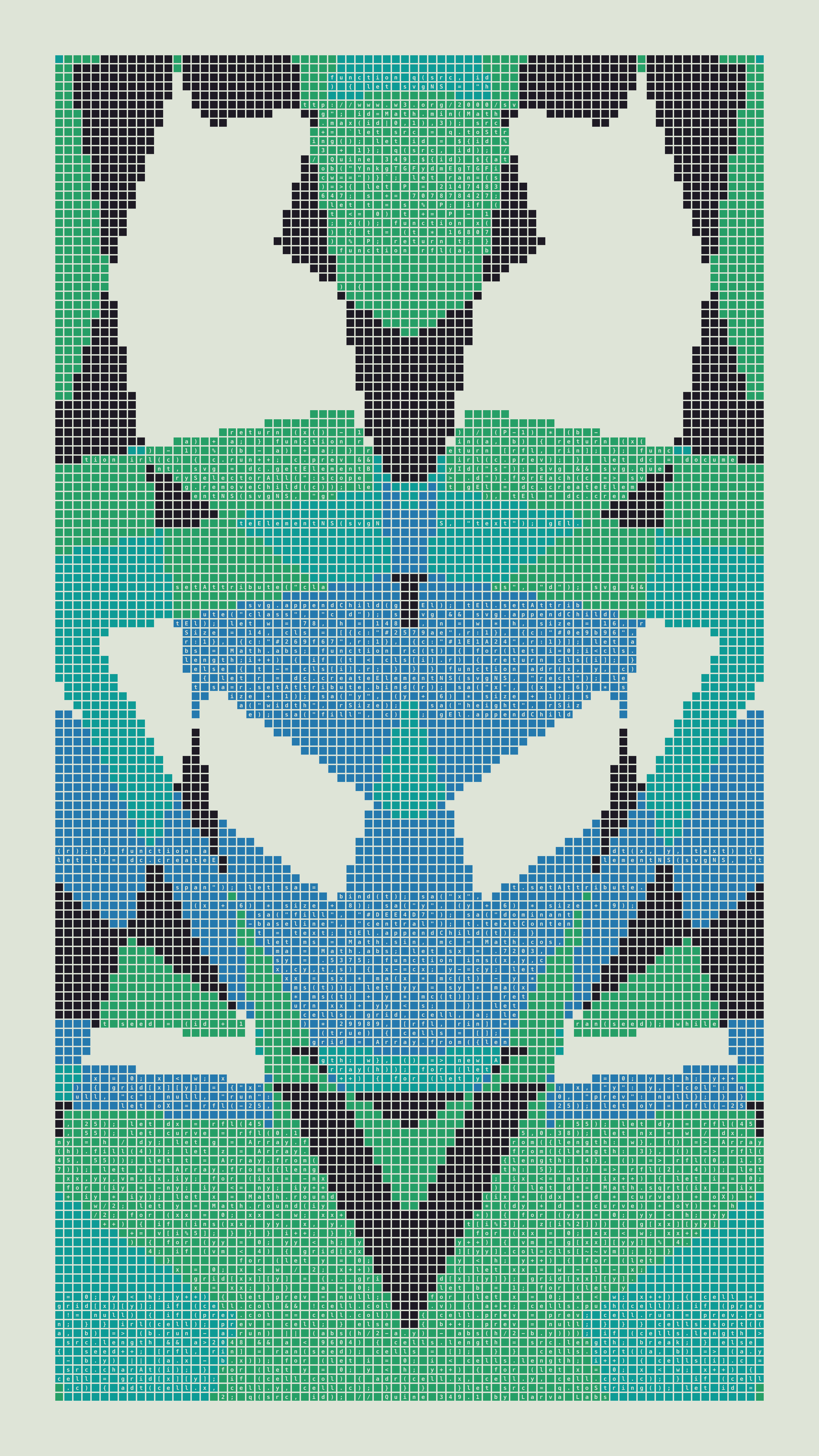 Quine #349 — Generation 1 (poster)