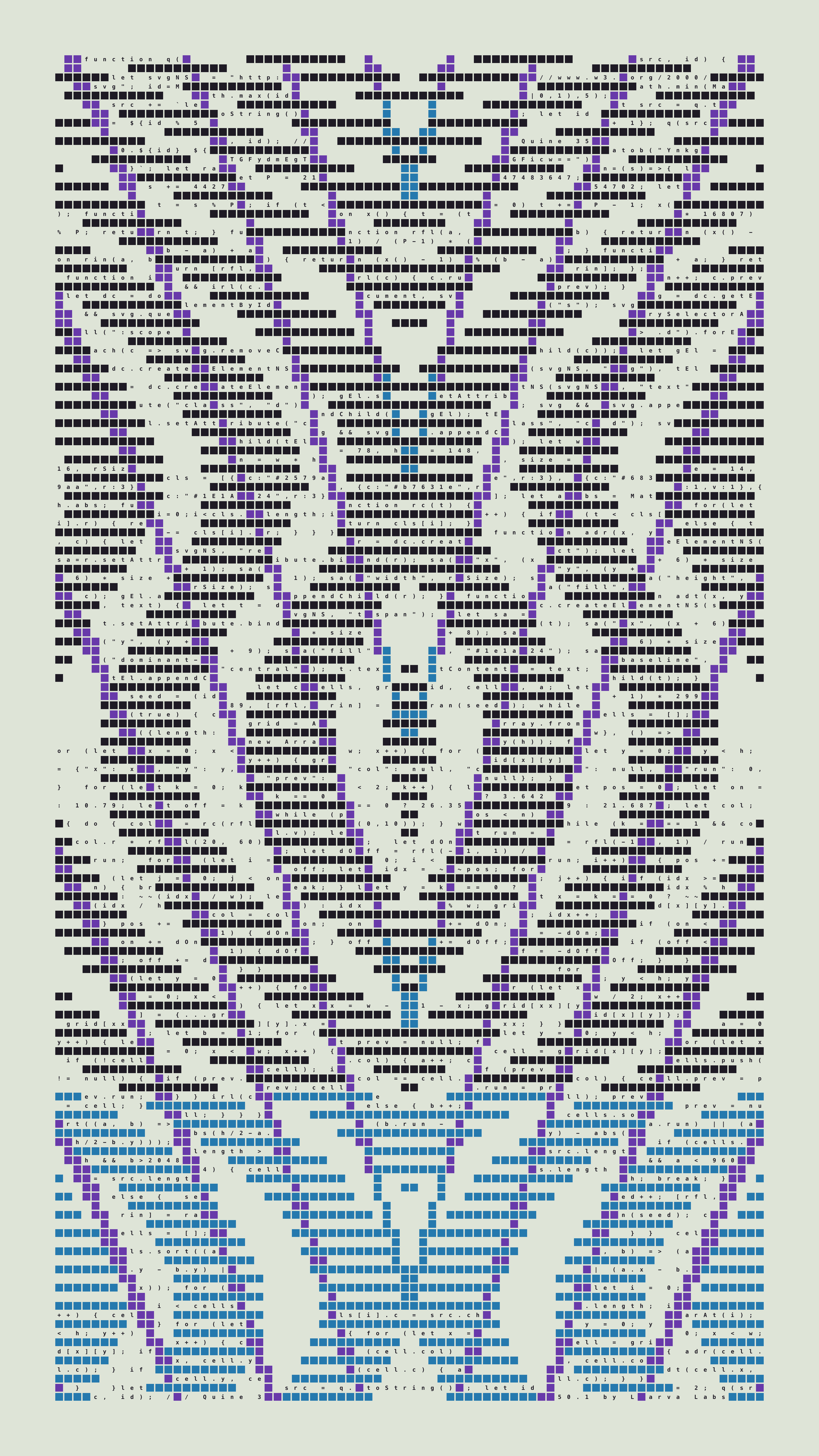 Quine #350 — Generation 1 (poster)