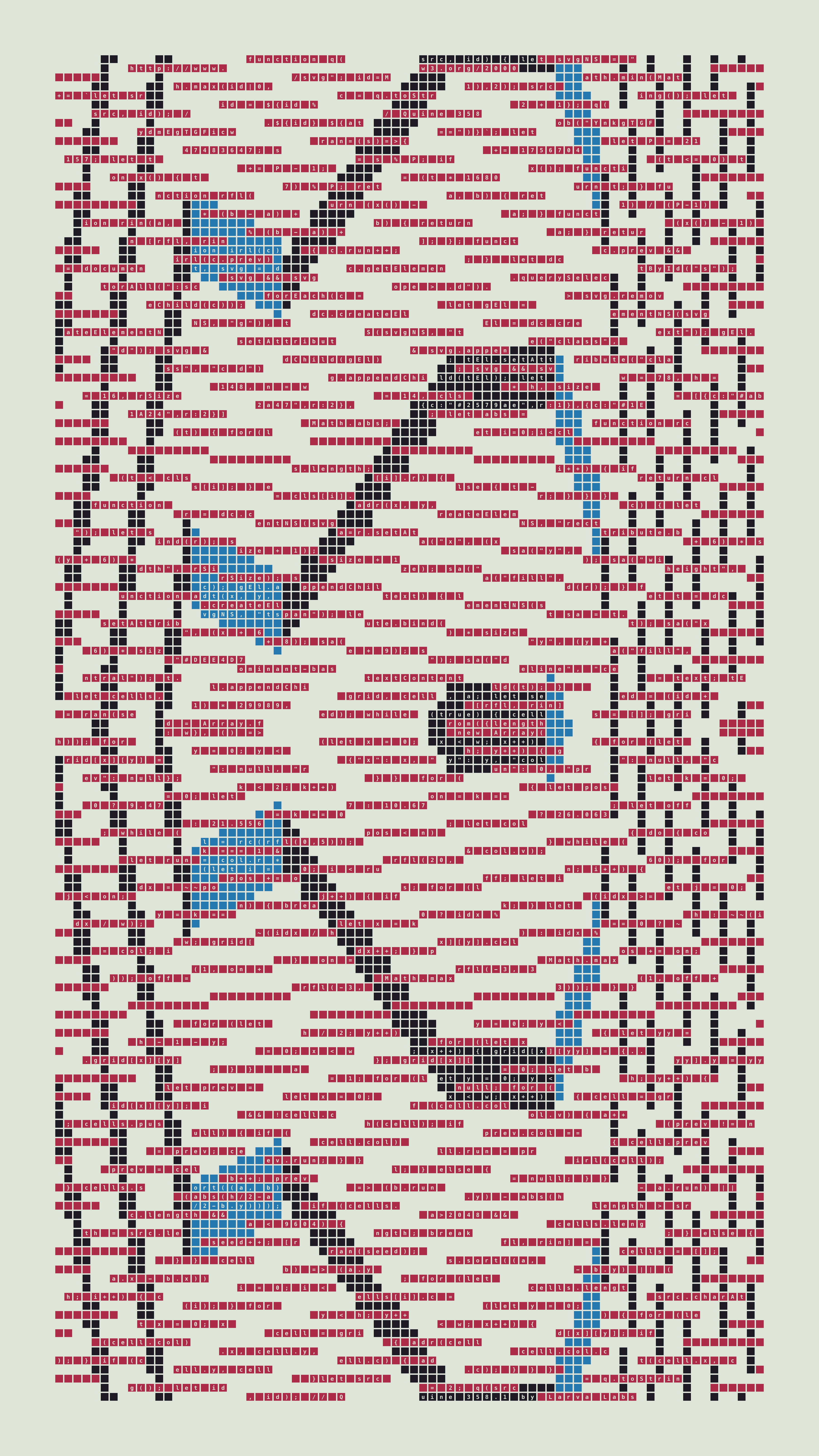 Quine #358 — Generation 1 (poster)