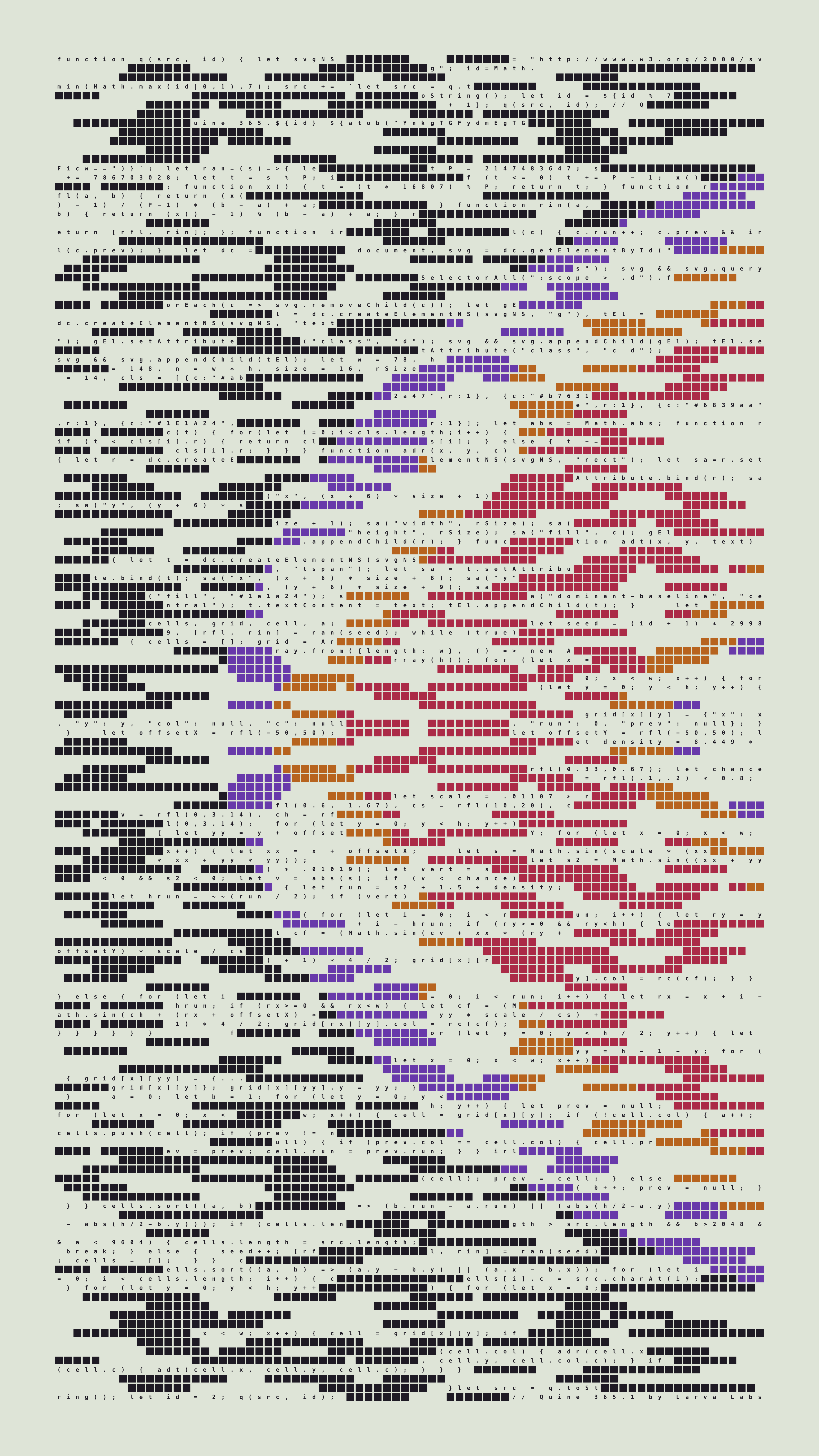 Quine #365 — Generation 1 (poster)