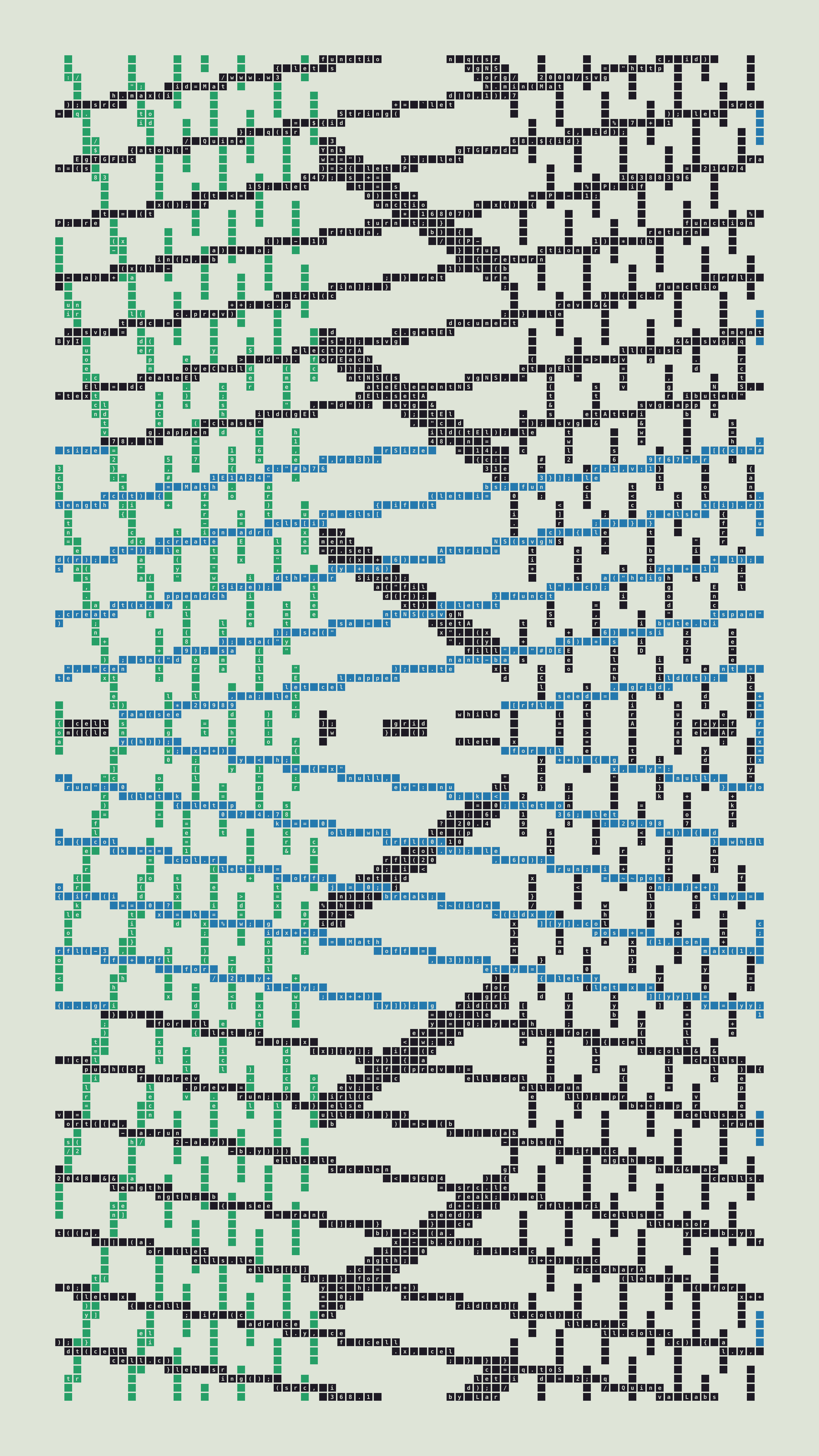 Quine #368 — Generation 1 (poster)