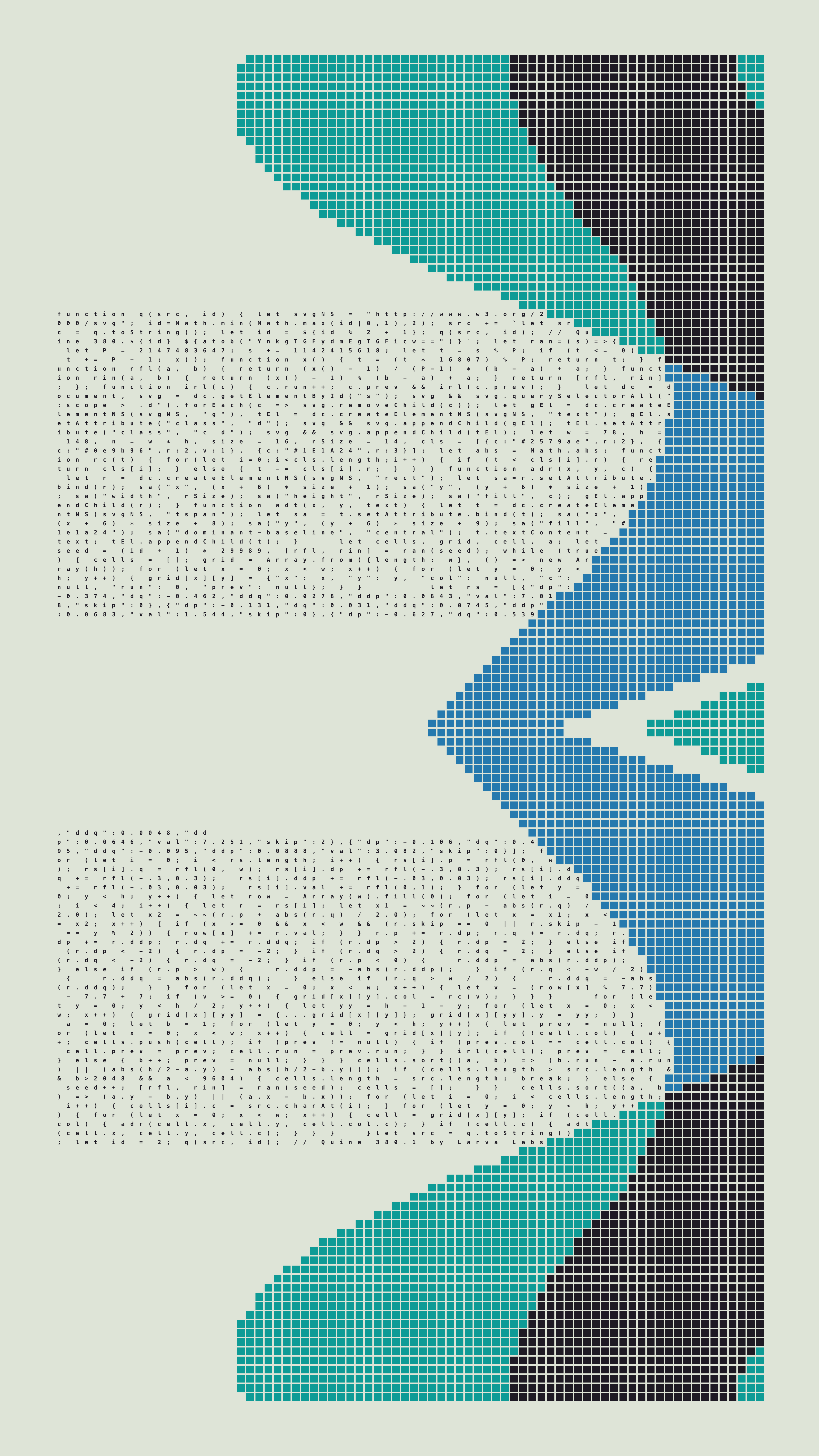 Quine #380 — Generation 1 (poster)