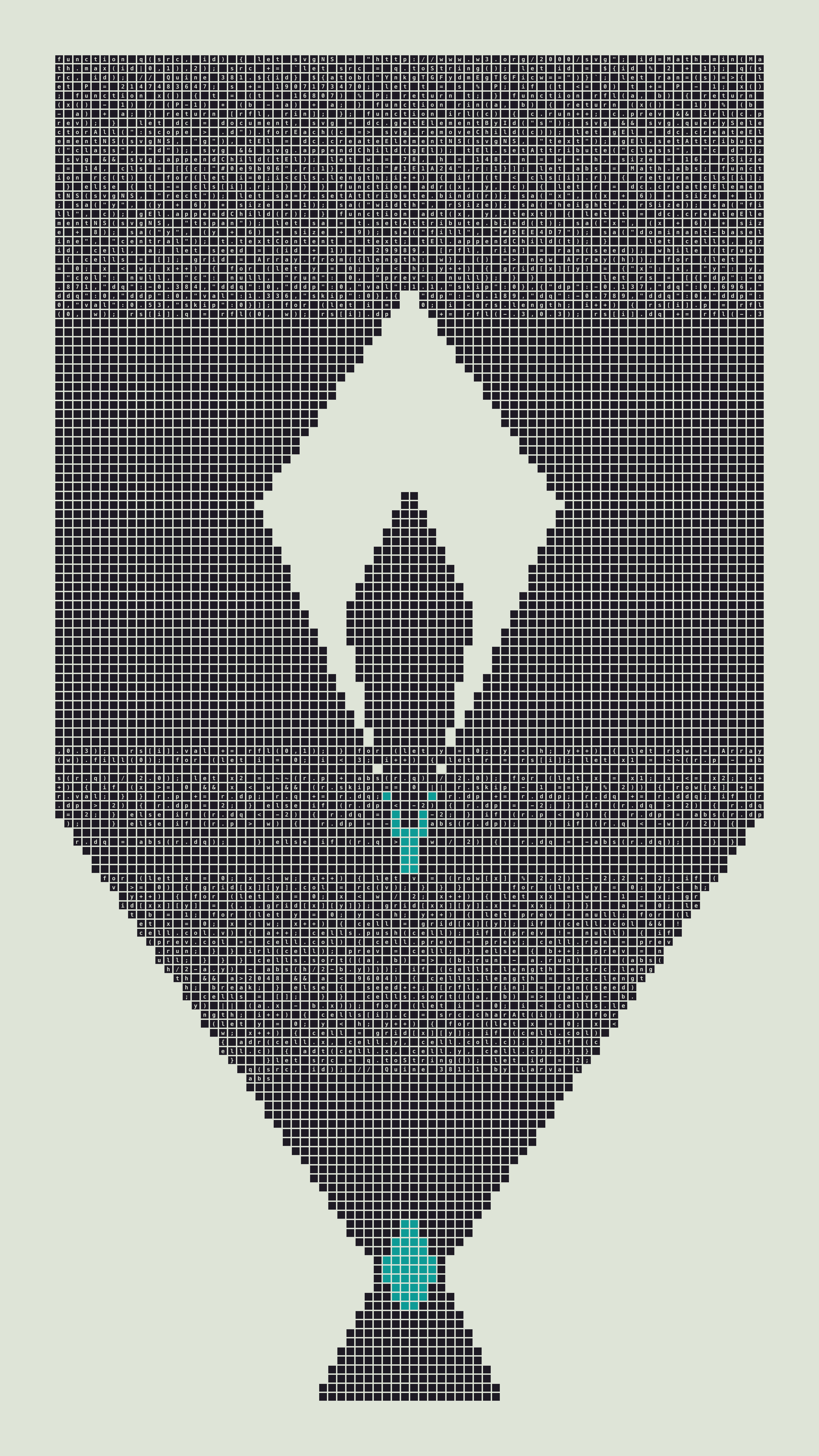 Quine #381 — Generation 1 (poster)