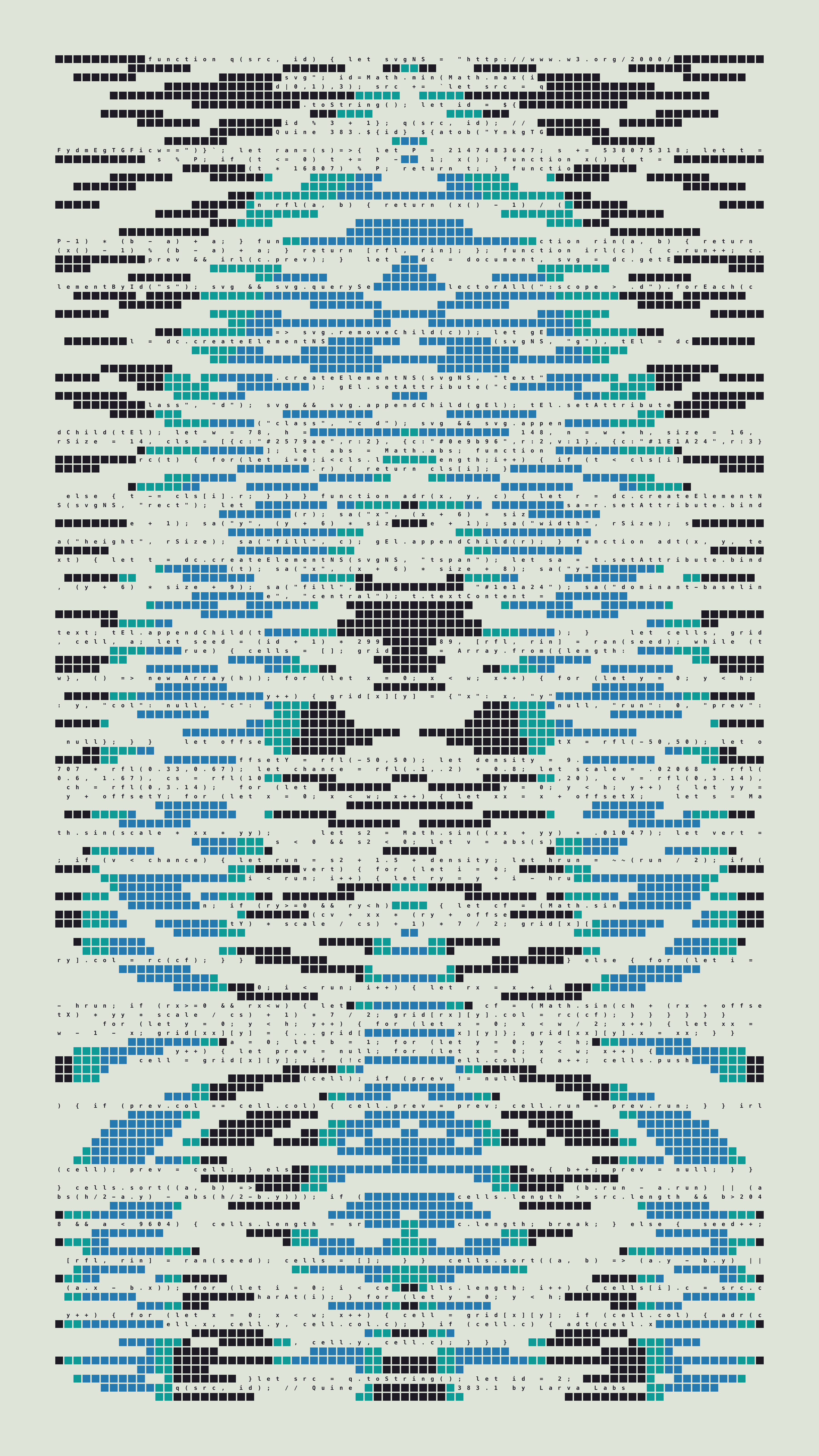 Quine #383 — Generation 1 (poster)