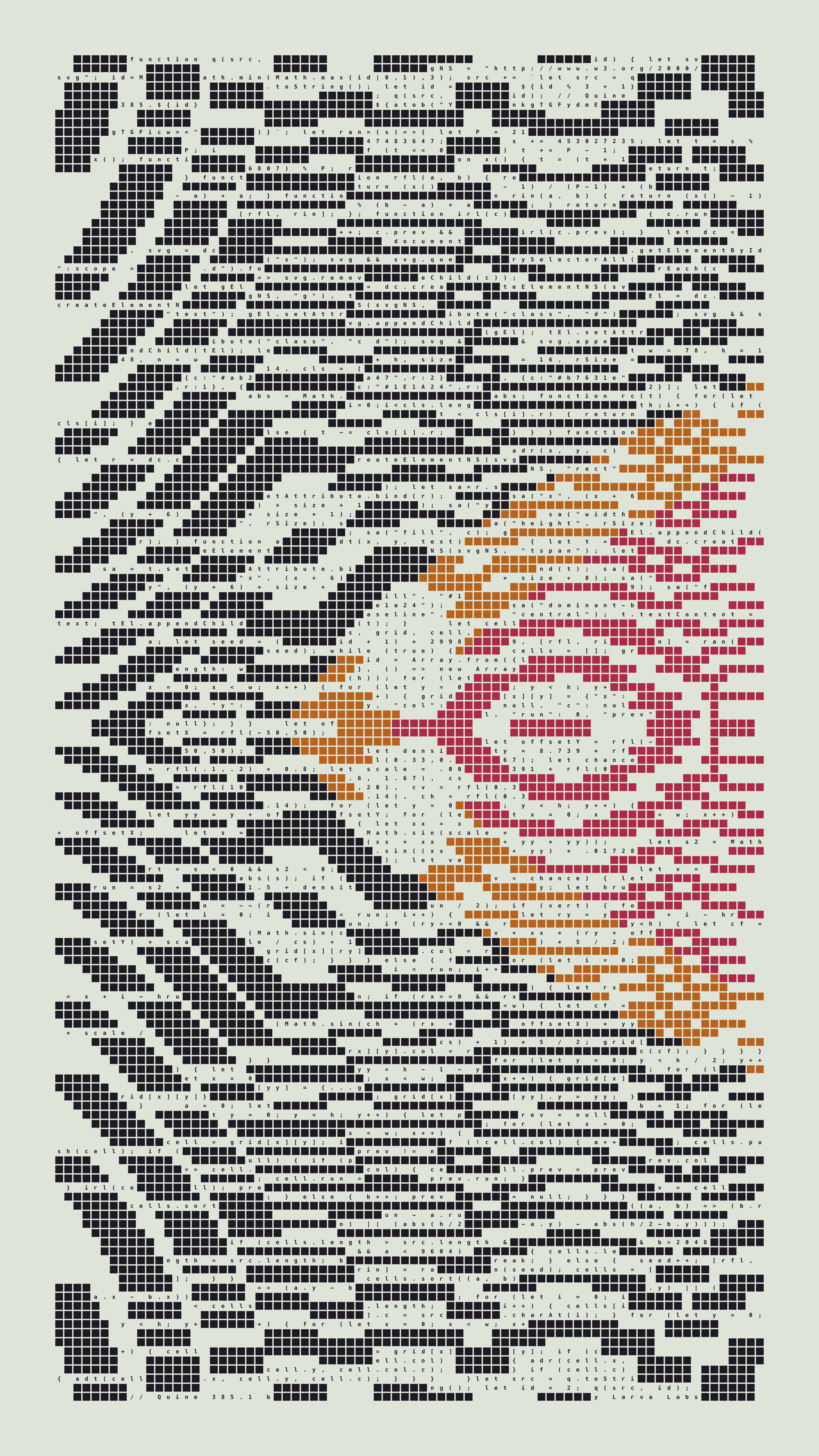 Quine #385 — Generation 1 (poster)