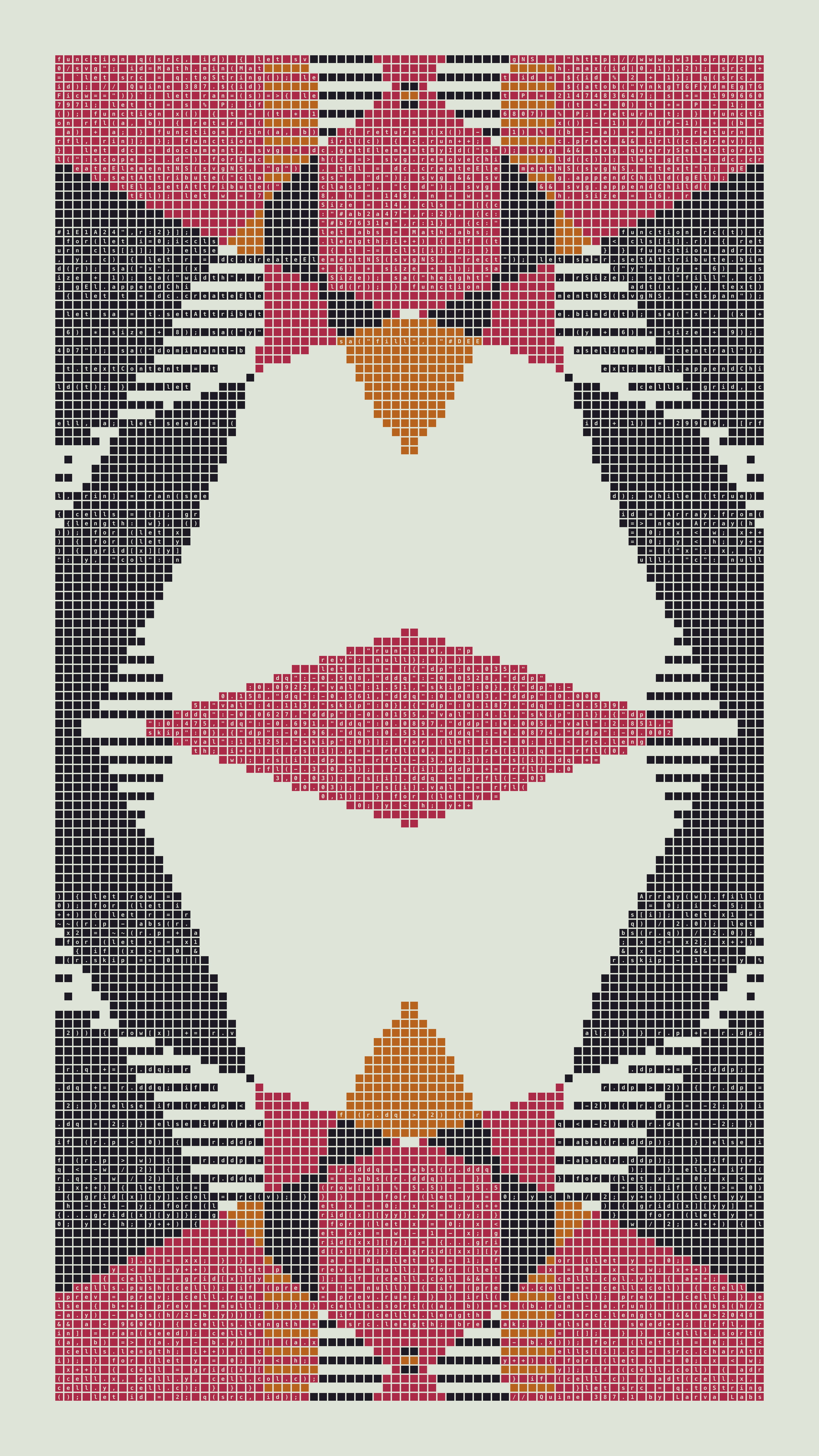 Quine #387 — Generation 1 (poster)