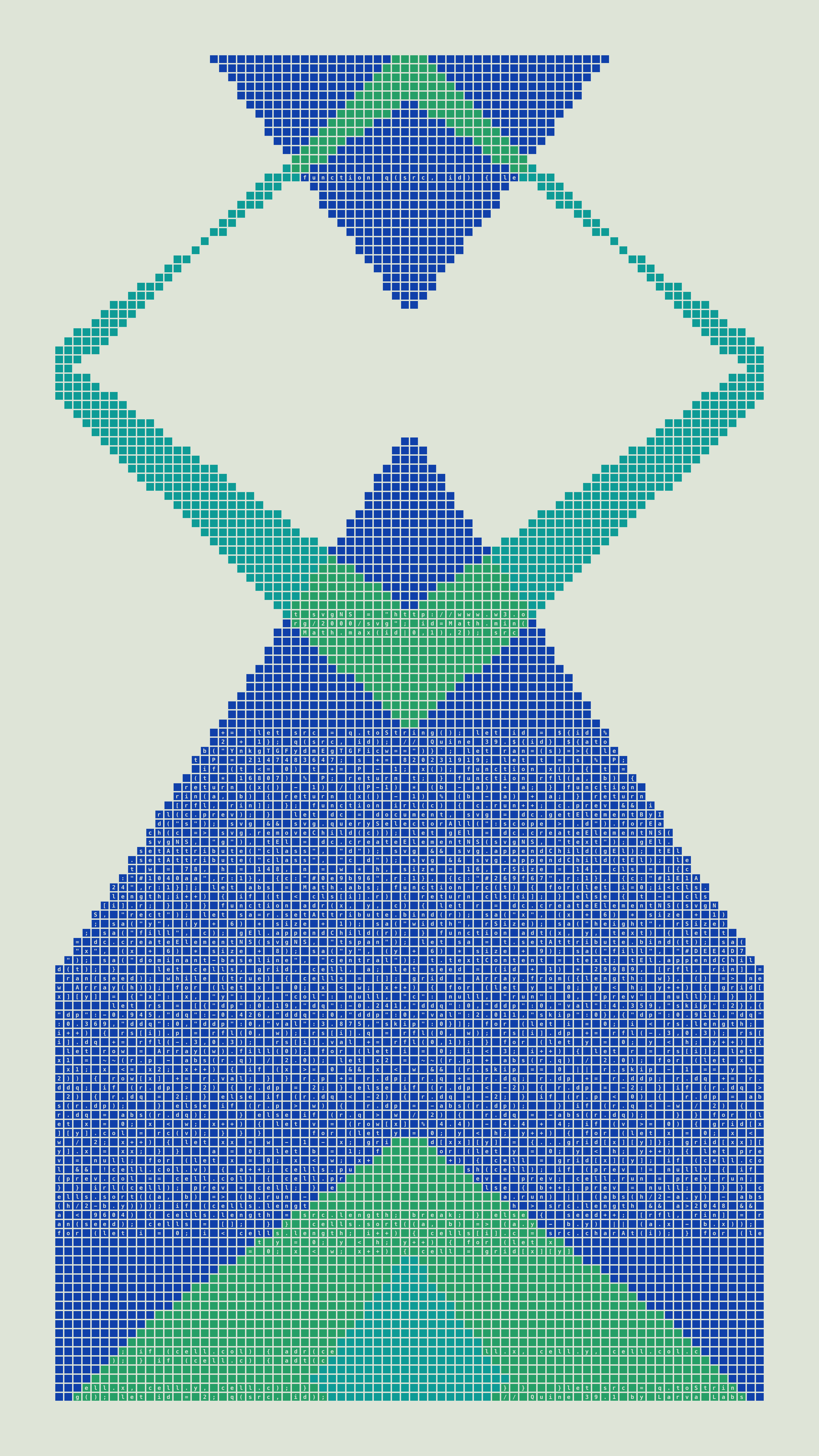 Quine #39 — Generation 1 (poster)