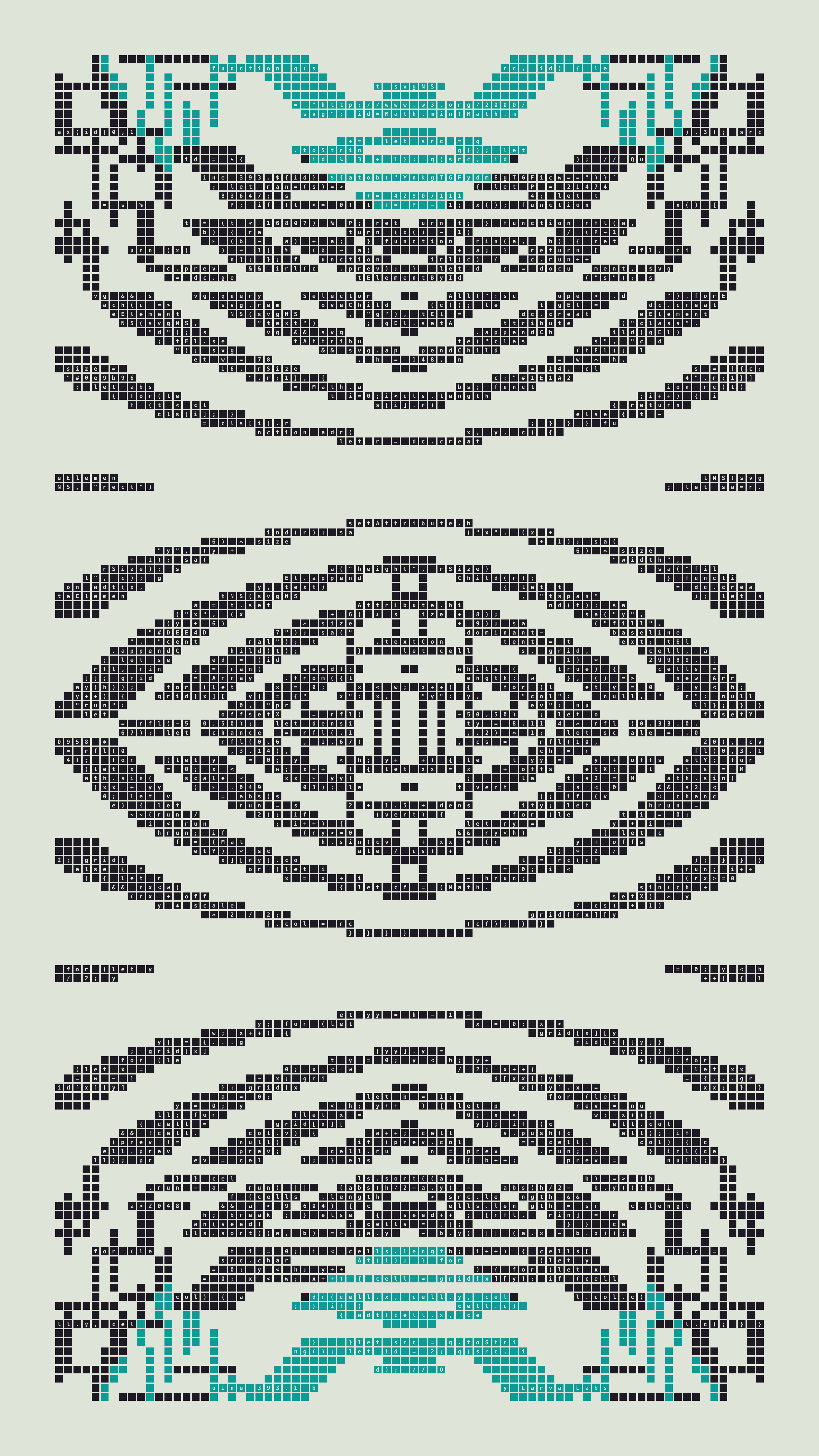 Quine #393 — Generation 1 (poster)
