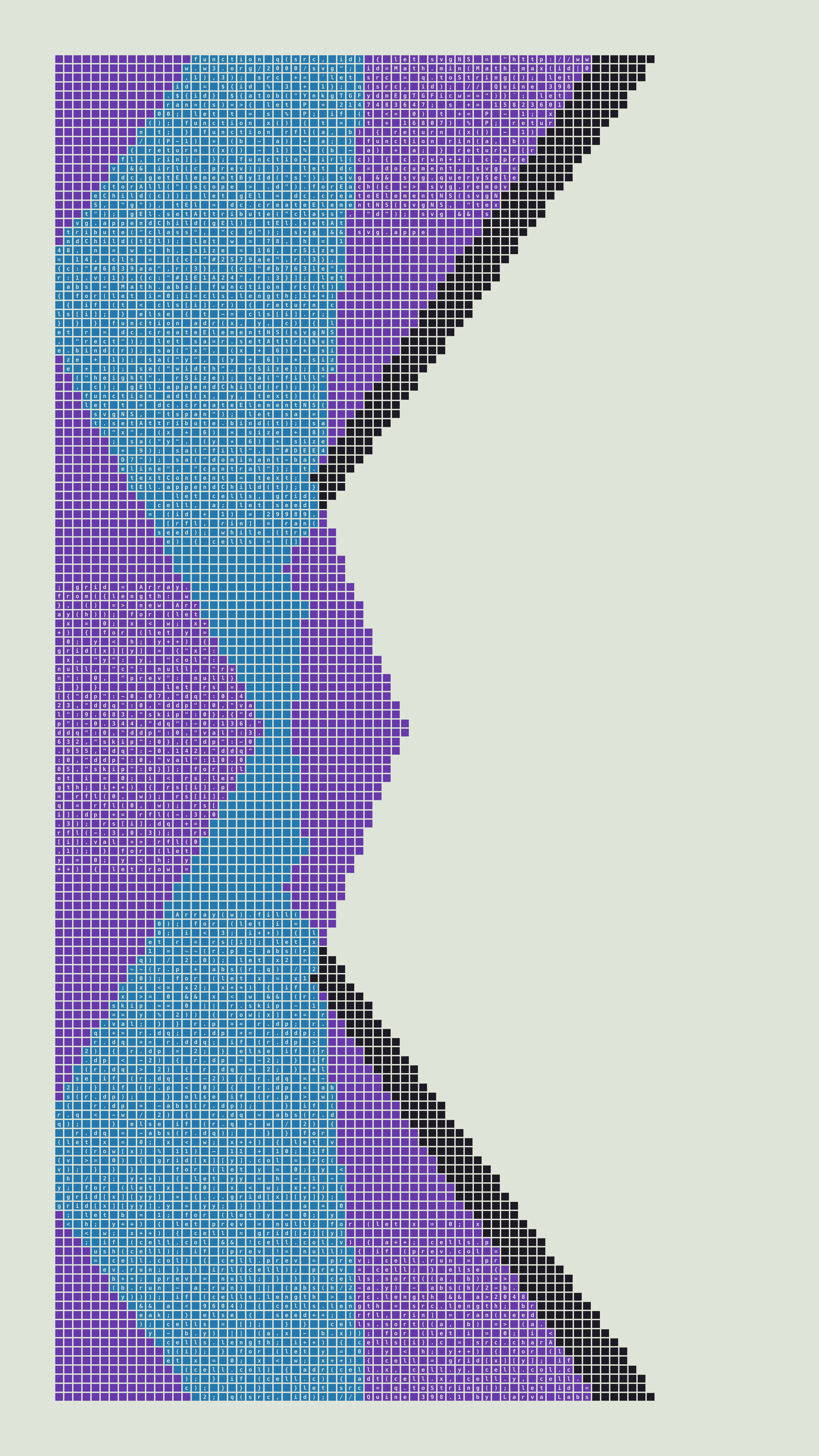Quine #398 — Generation 1 (poster)