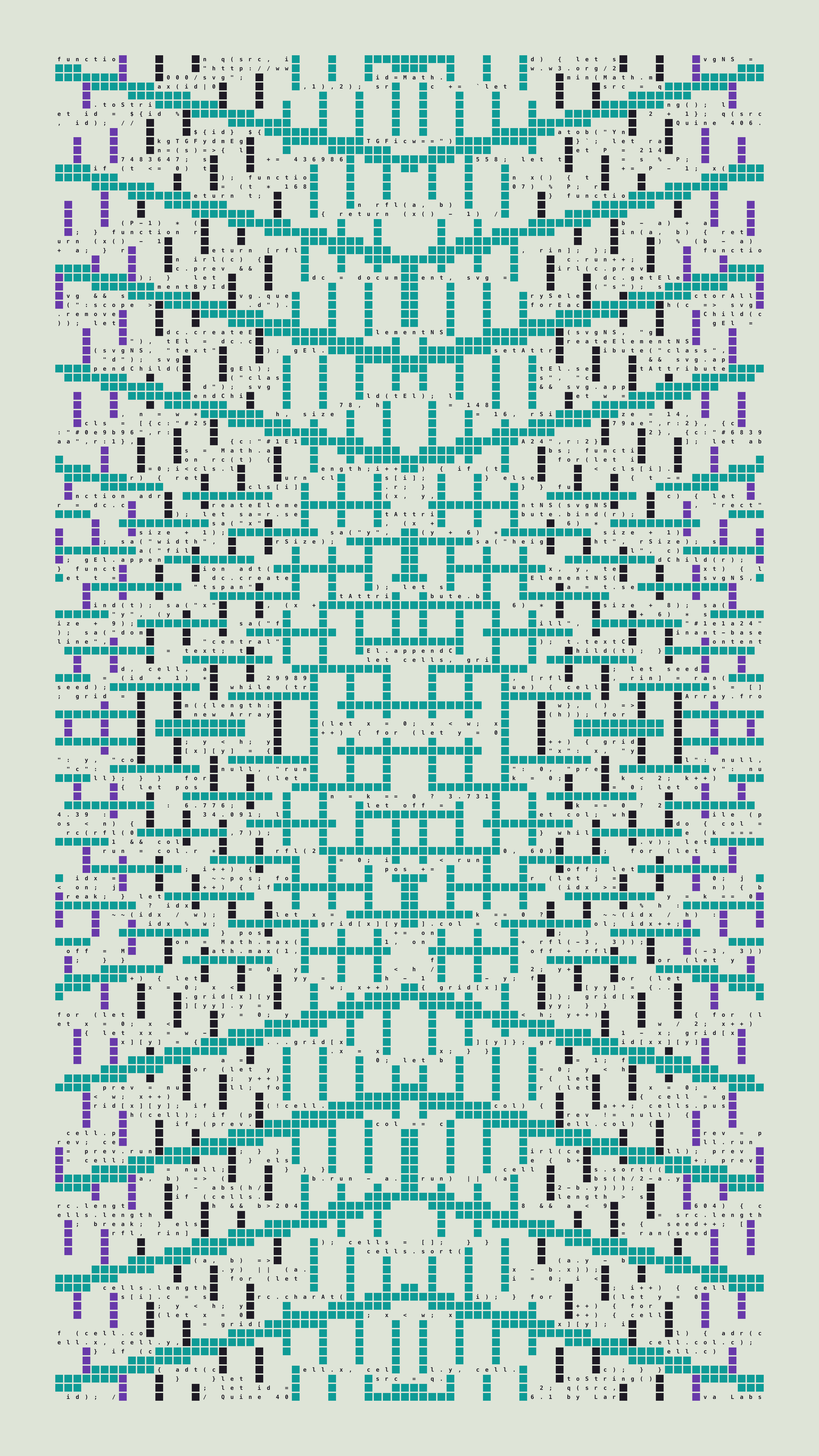 Quine #406 — Generation 1 (poster)