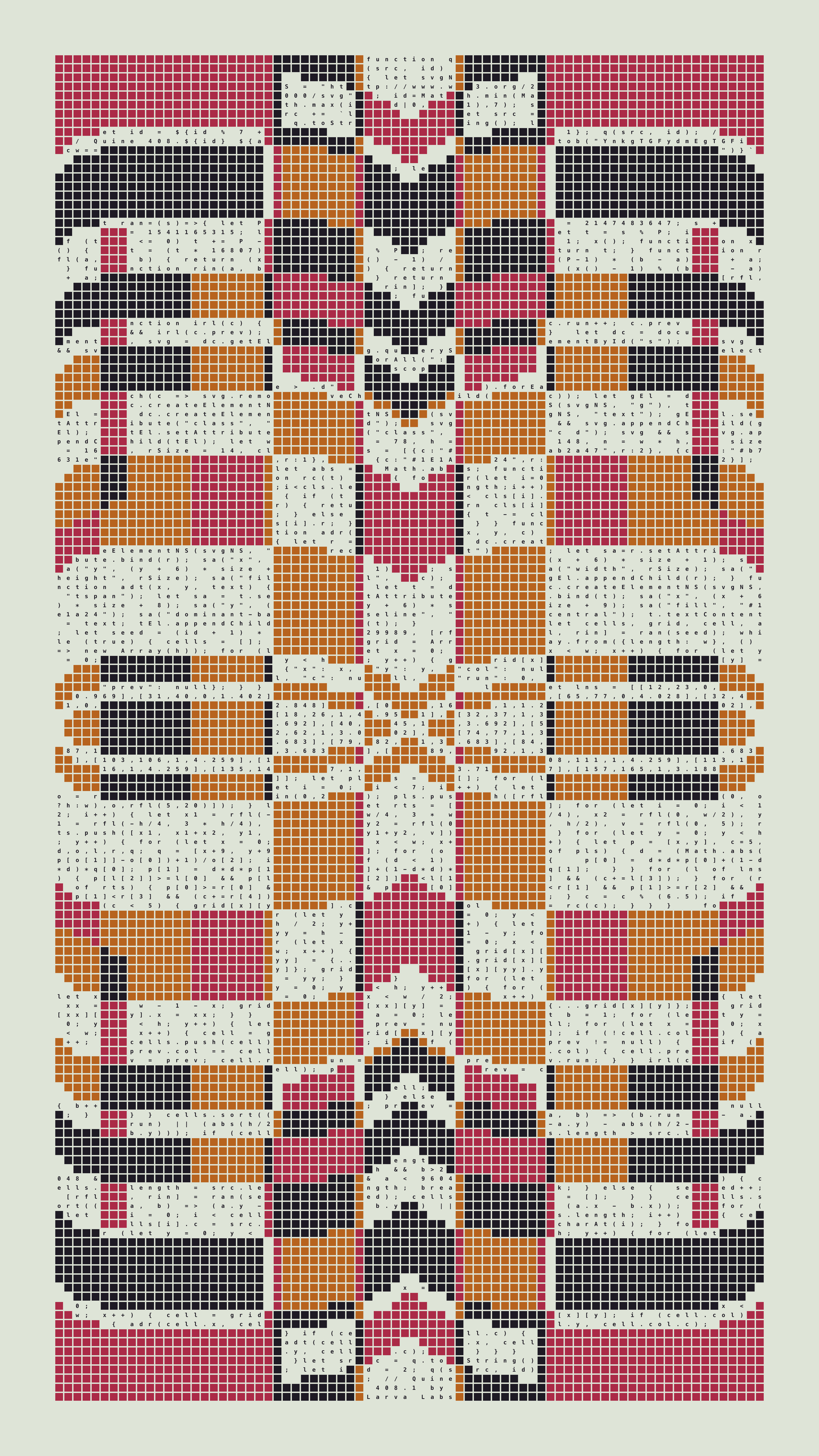 Quine #408 — Generation 1 (poster)