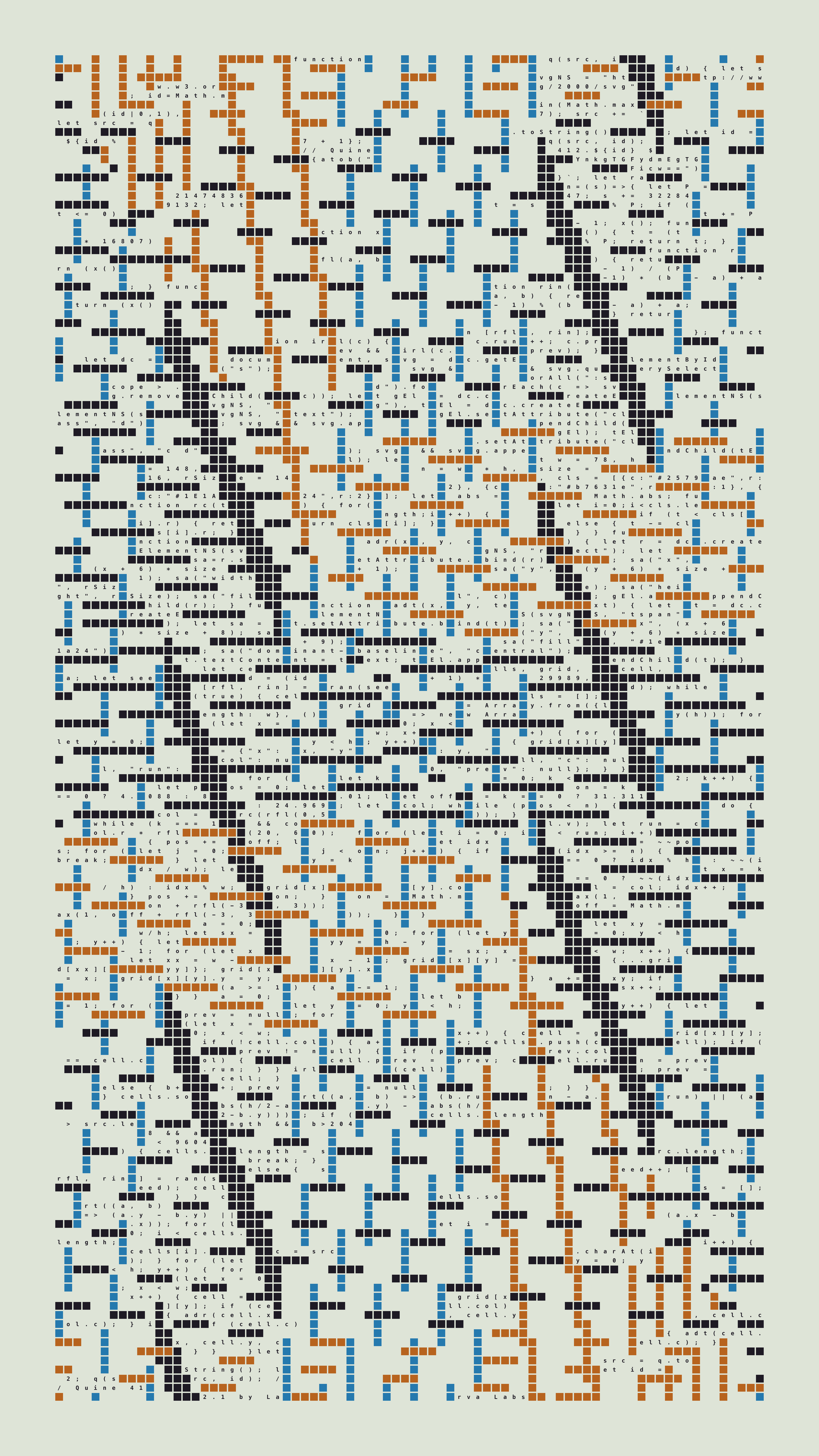 Quine #412 — Generation 1 (poster)