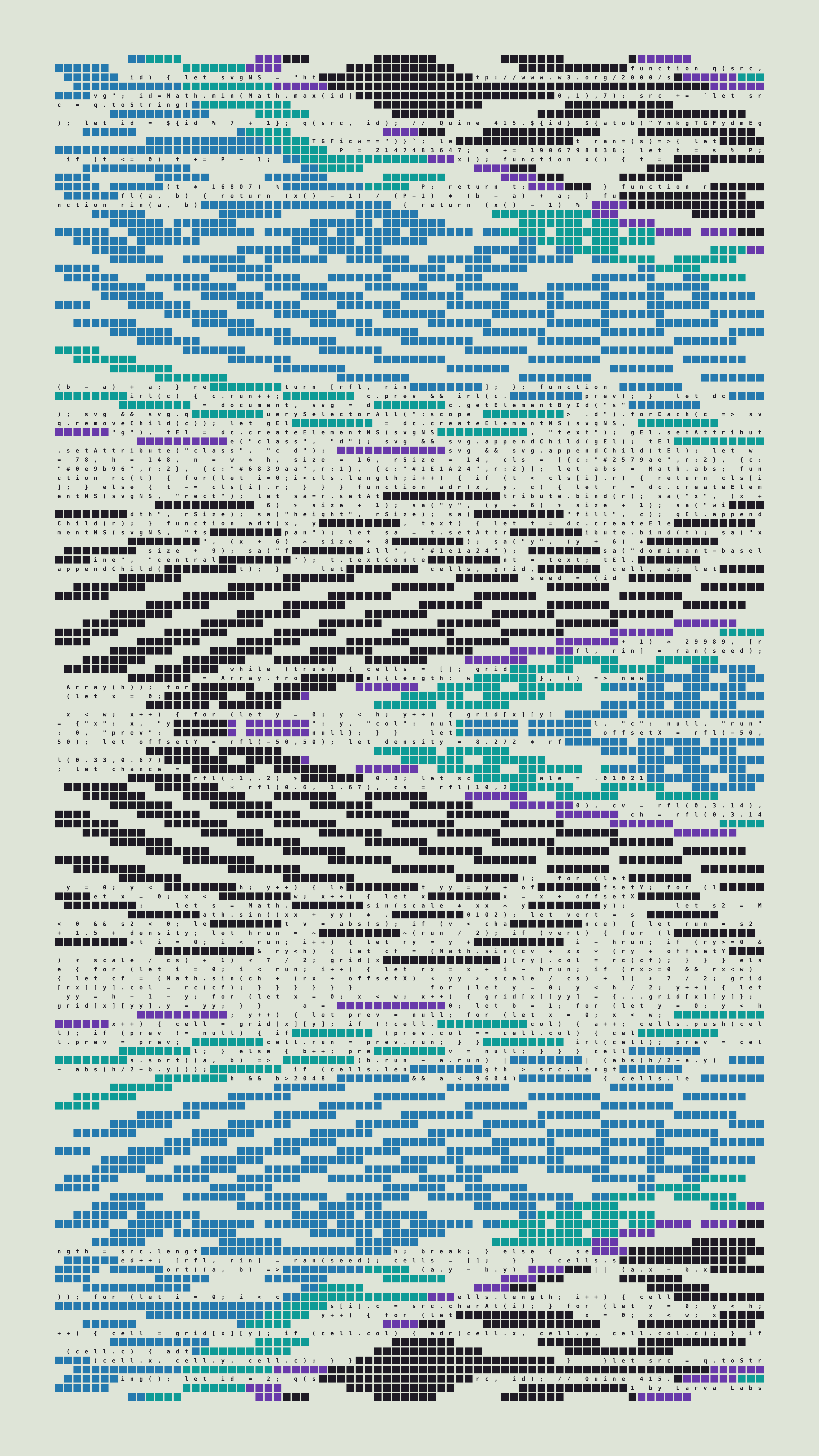 Quine #415 — Generation 1 (poster)