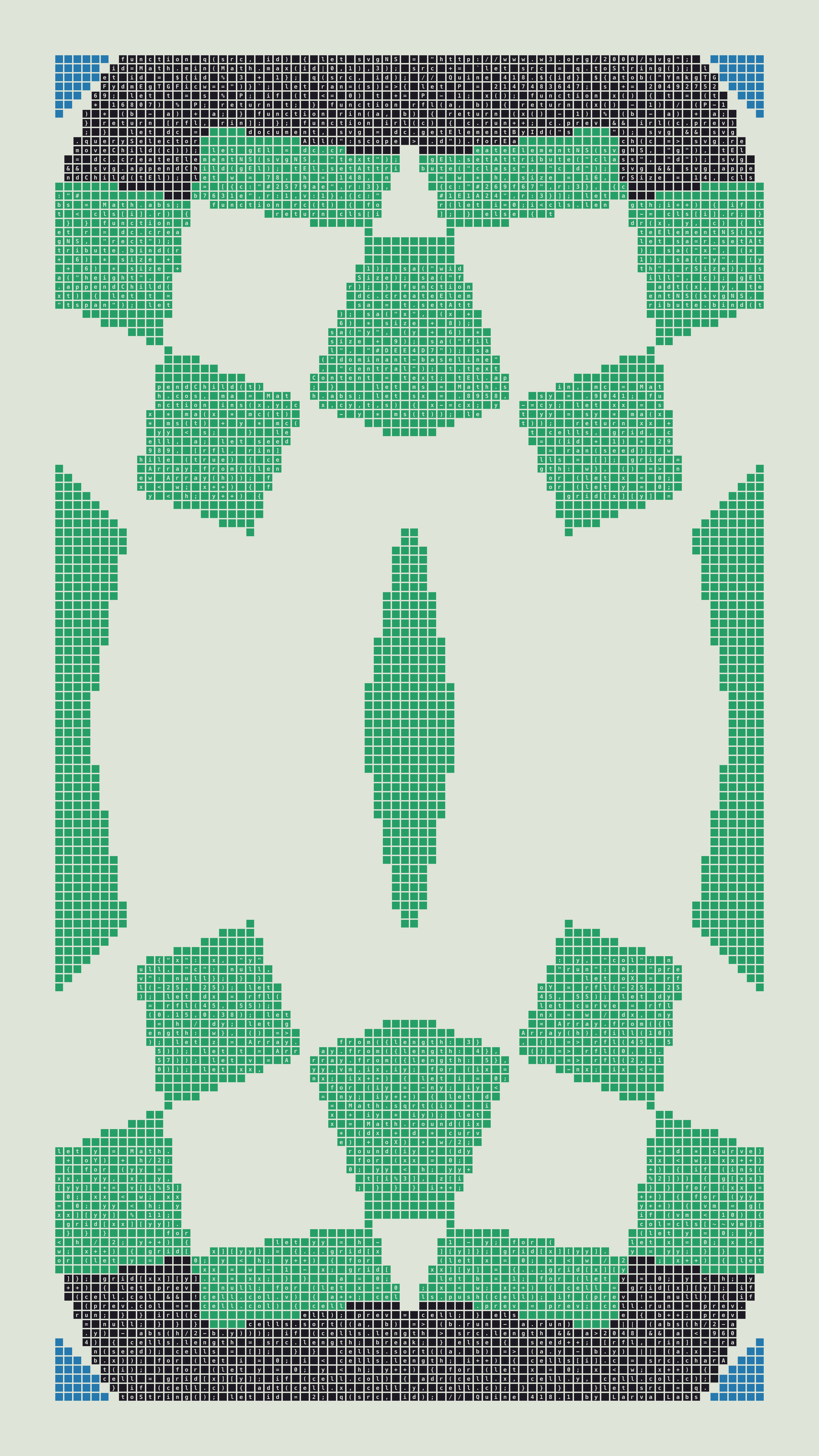 Quine #418 — Generation 1 (poster)