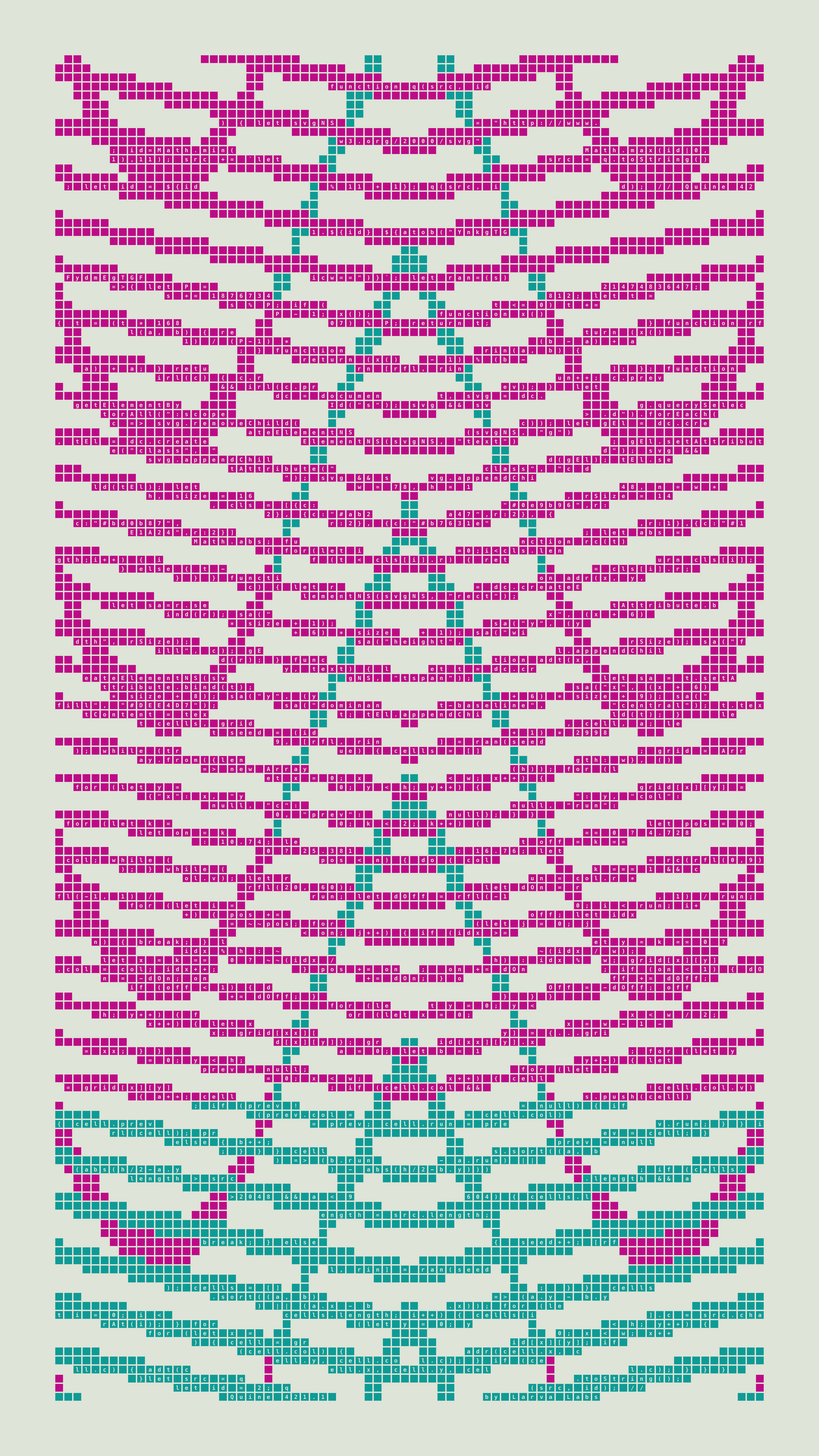 Quine #421 — Generation 1 (poster)