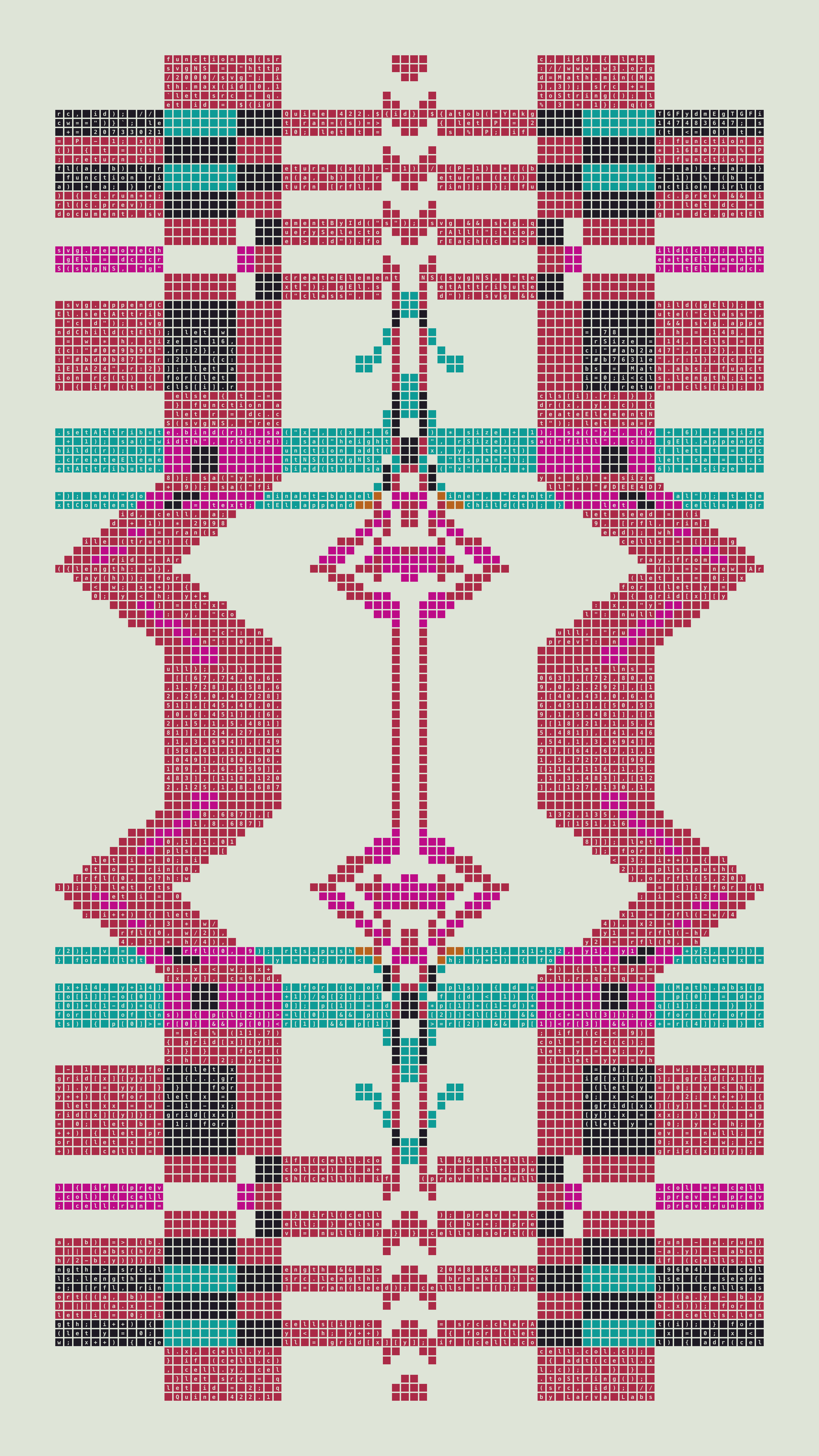 Quine #422 — Generation 1 (poster)