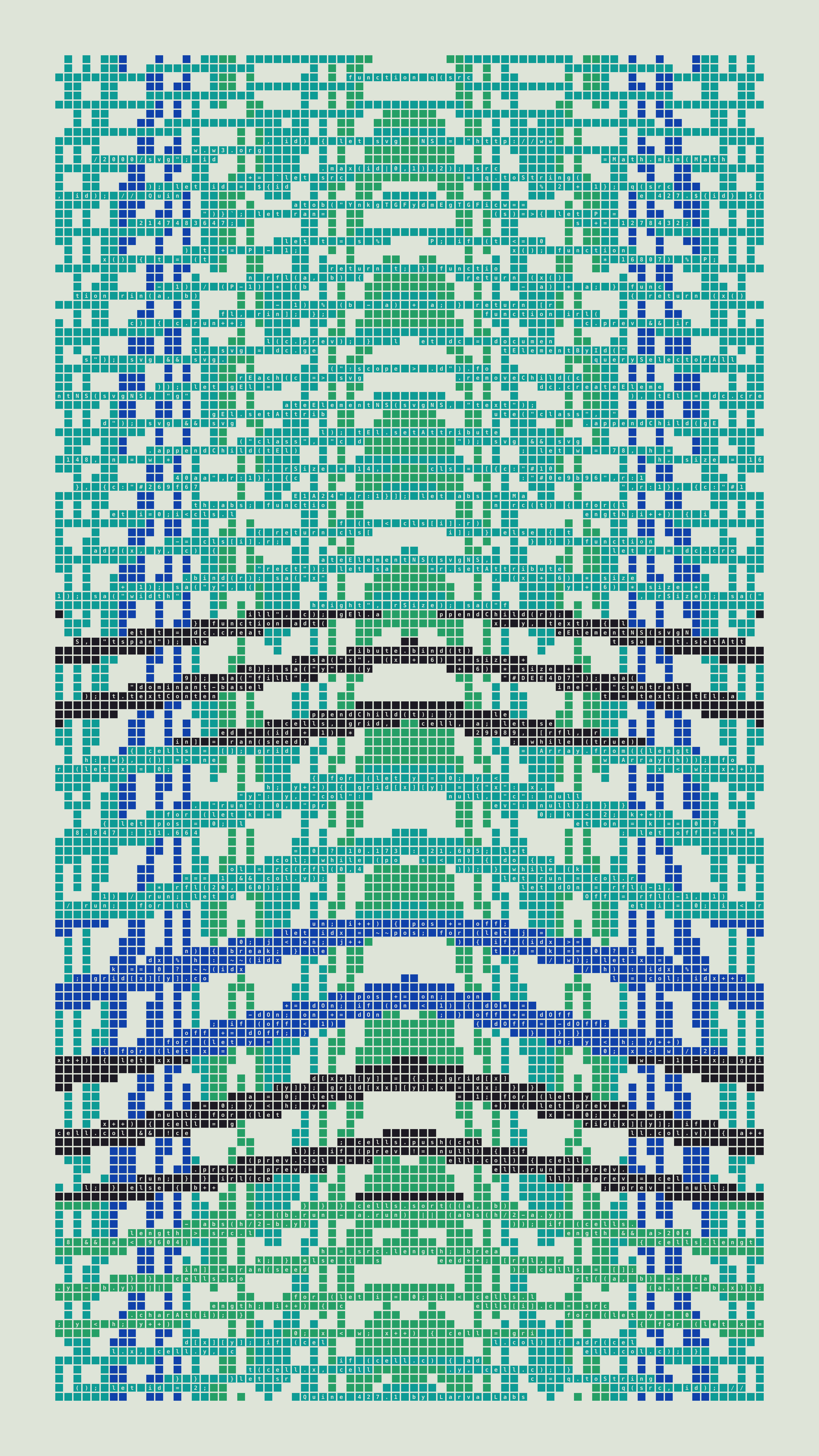 Quine #427 — Generation 1 (poster)