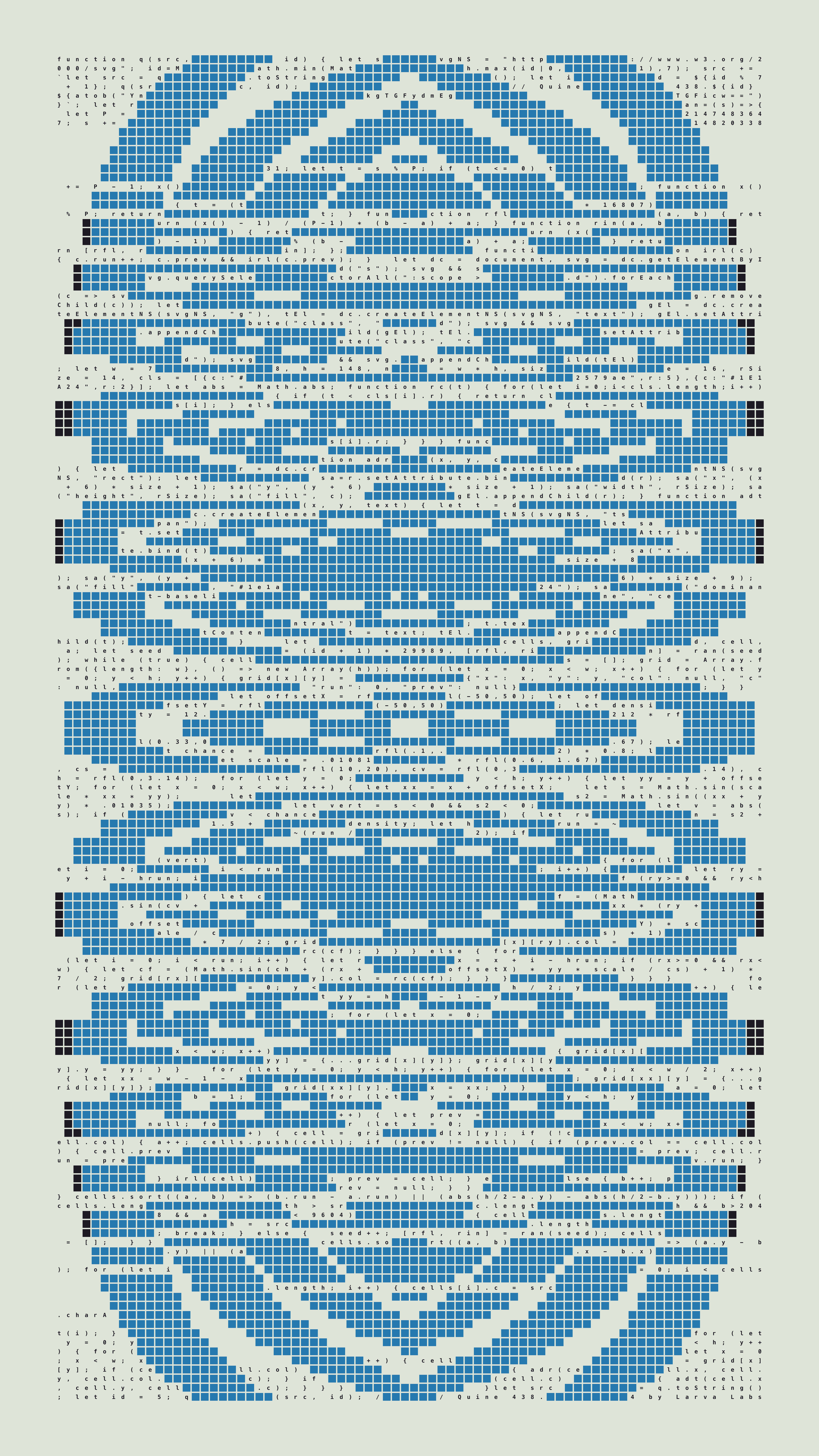 Quine #438 — Generation 4 (poster)