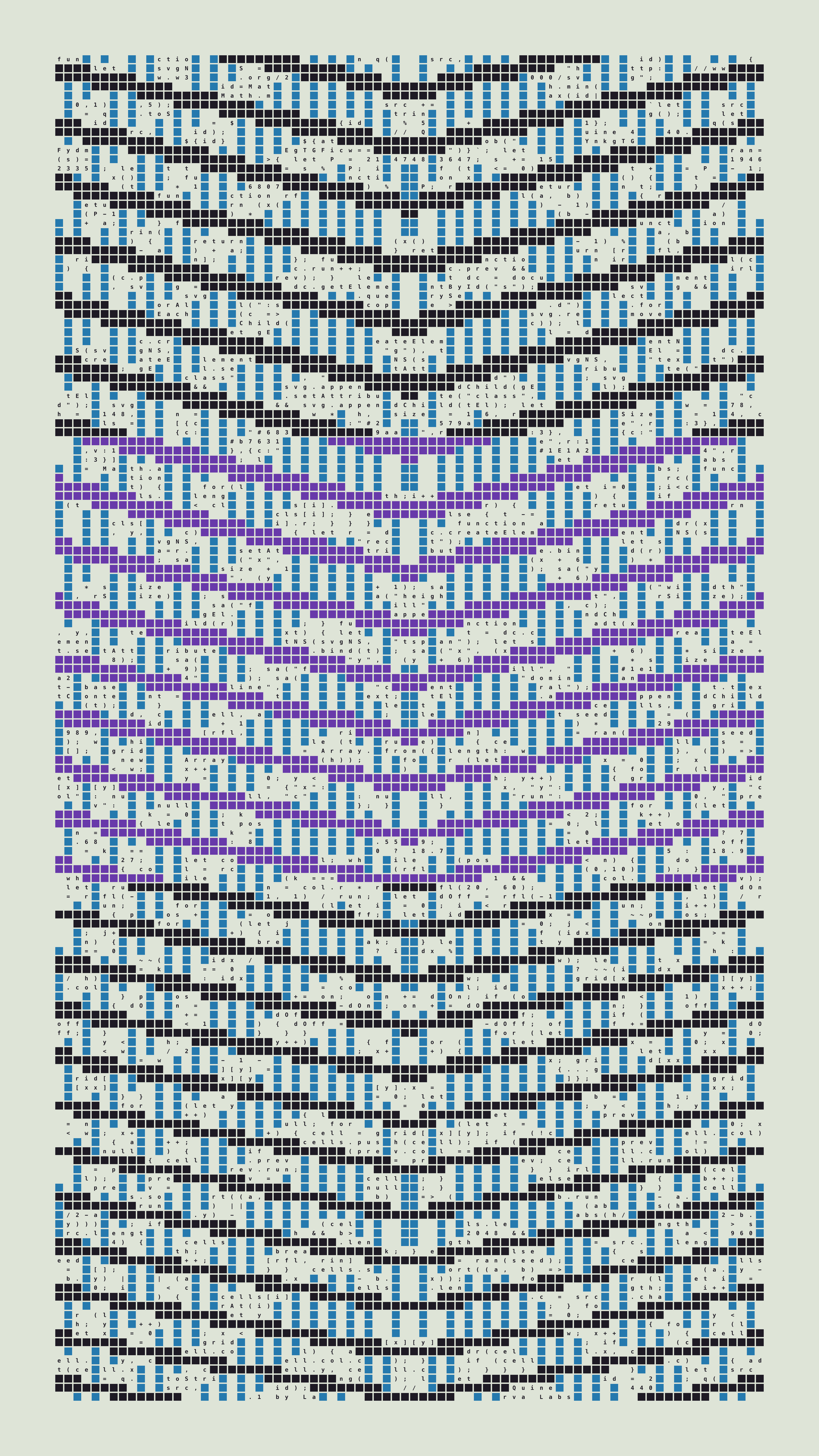 Quine #440 — Generation 1 (poster)
