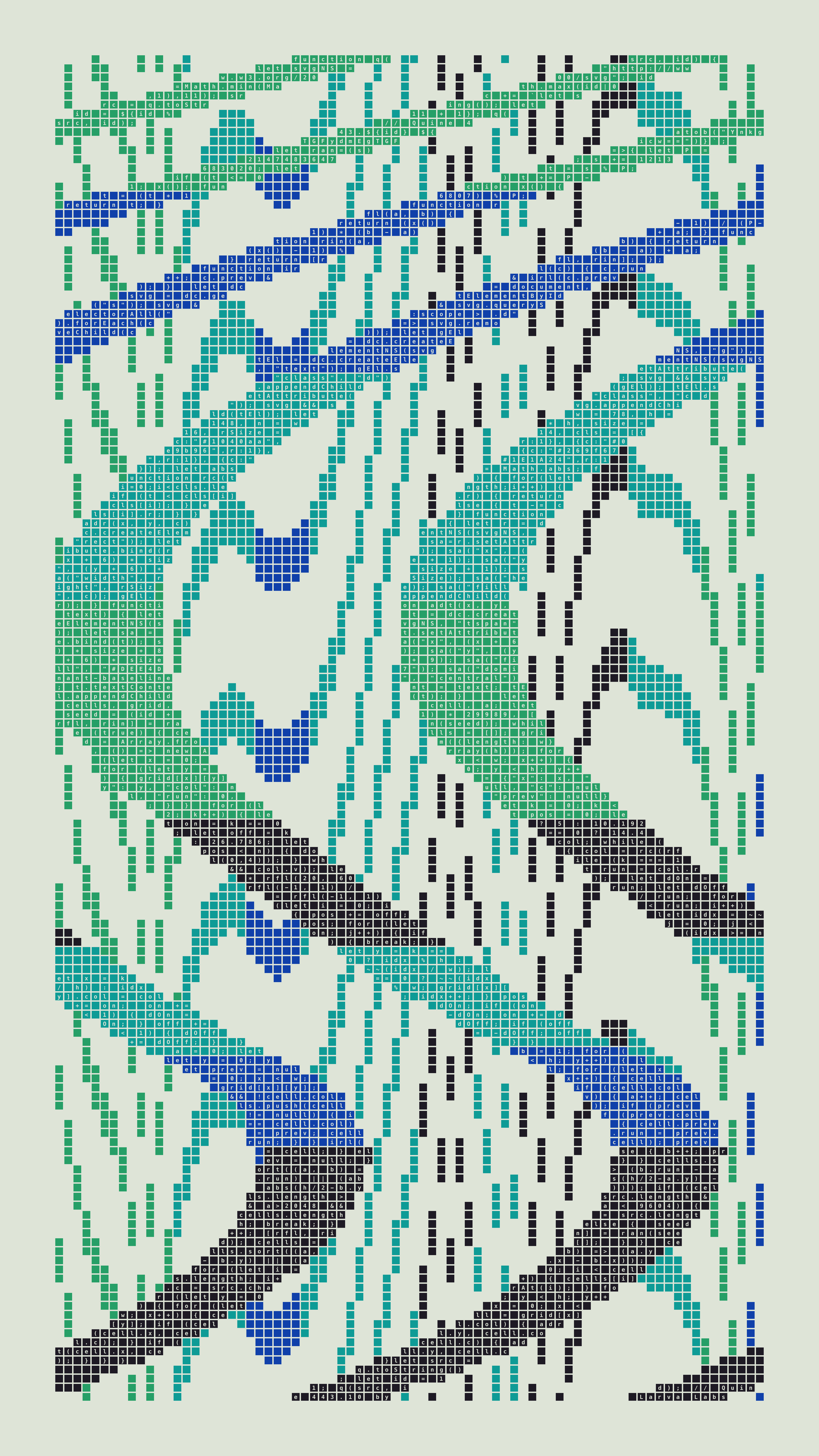 Quine #443 — Generation 10 (poster)