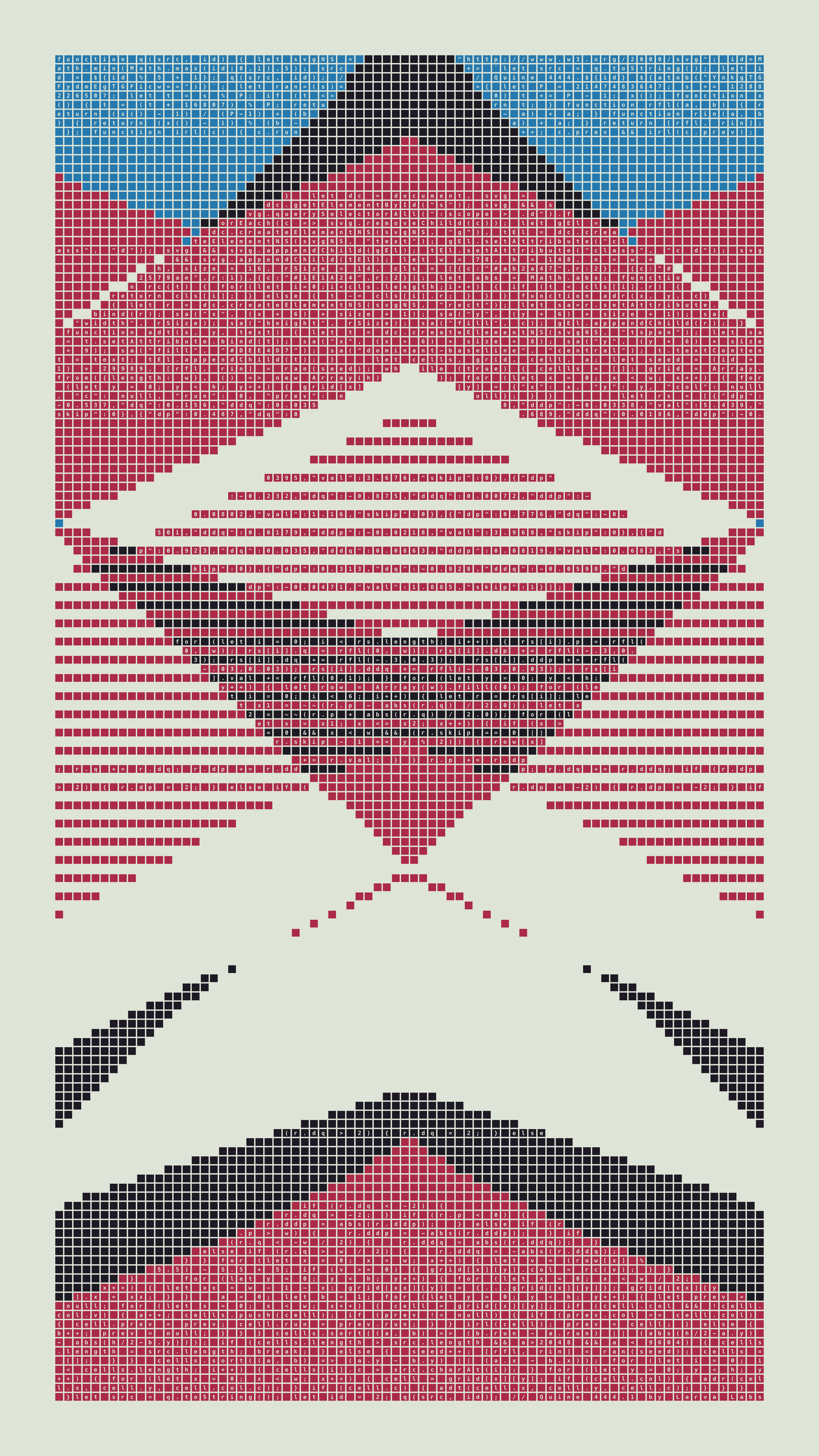 Quine #444 — Generation 1 (poster)