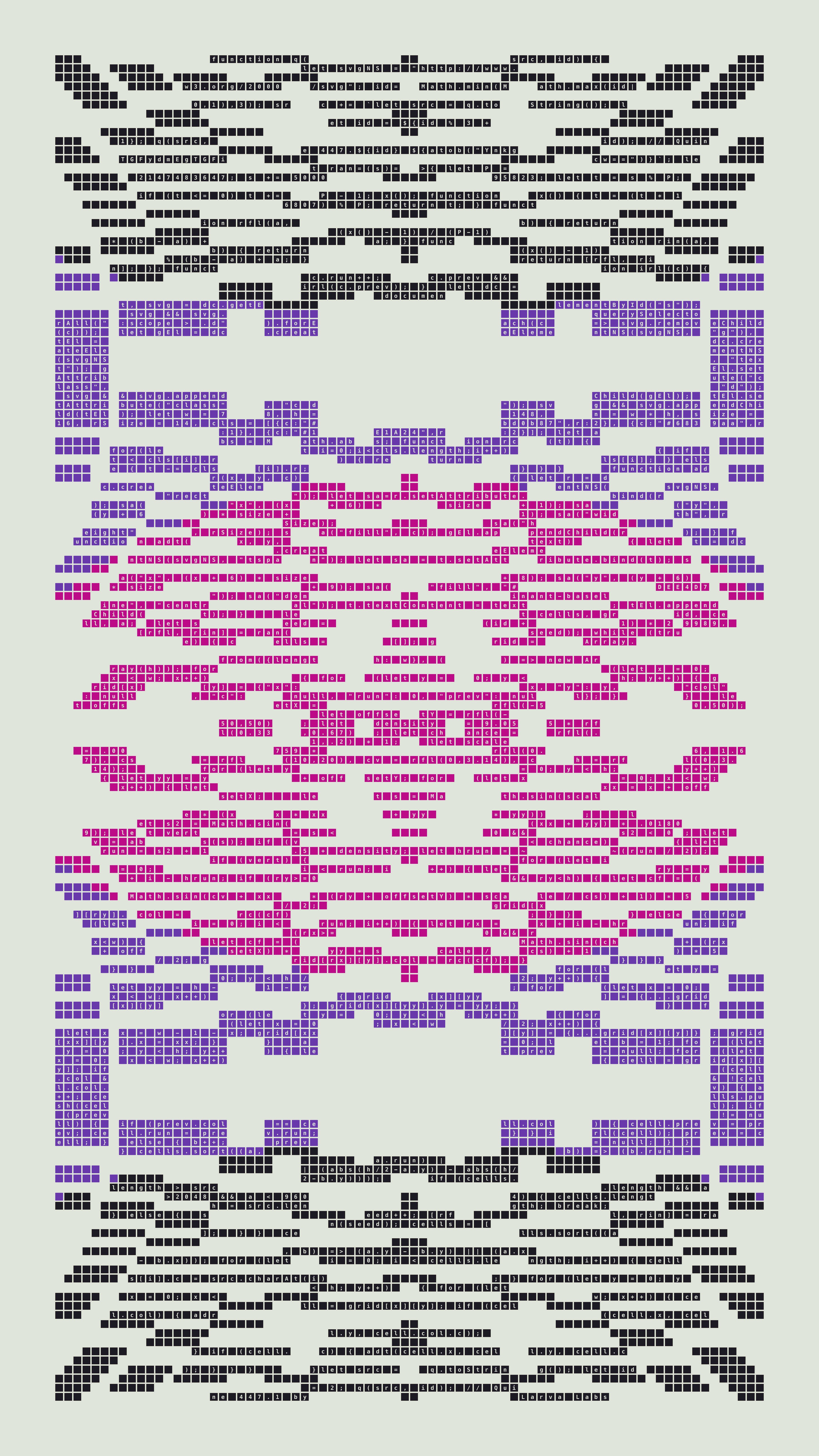Quine #447 — Generation 1 (poster)