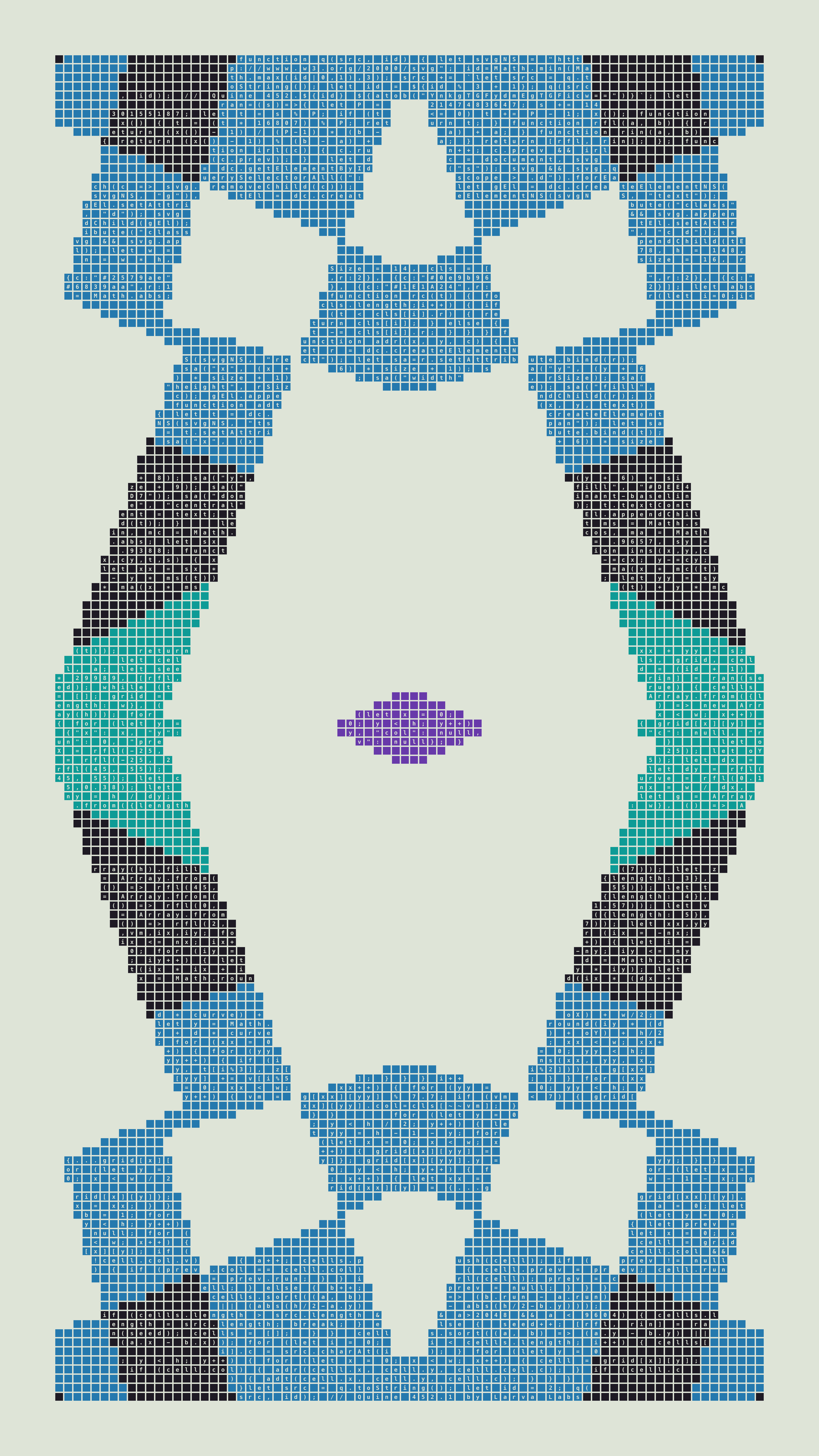 Quine #452 — Generation 1 (poster)