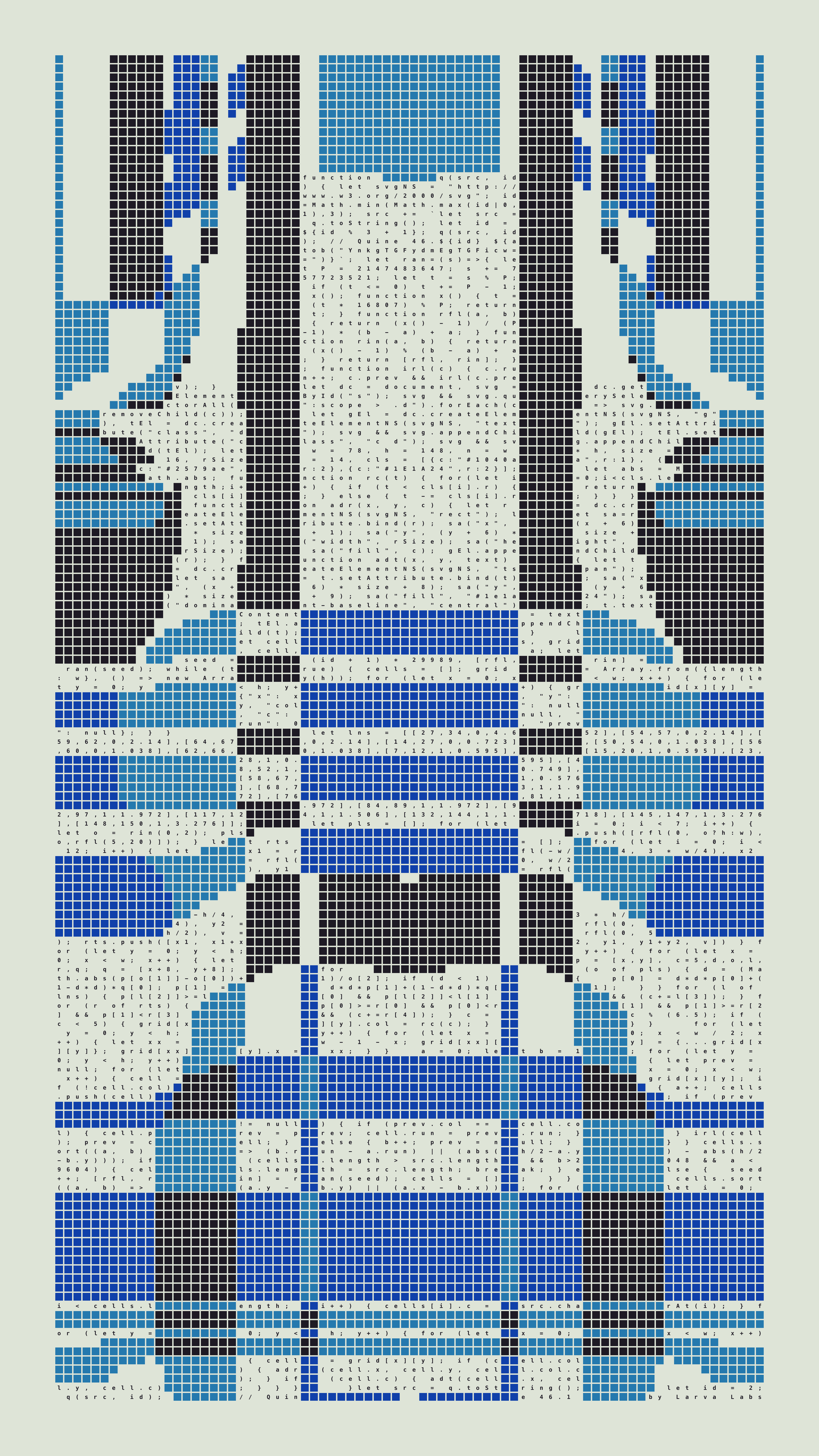 Quine #46 — Generation 1 (poster)