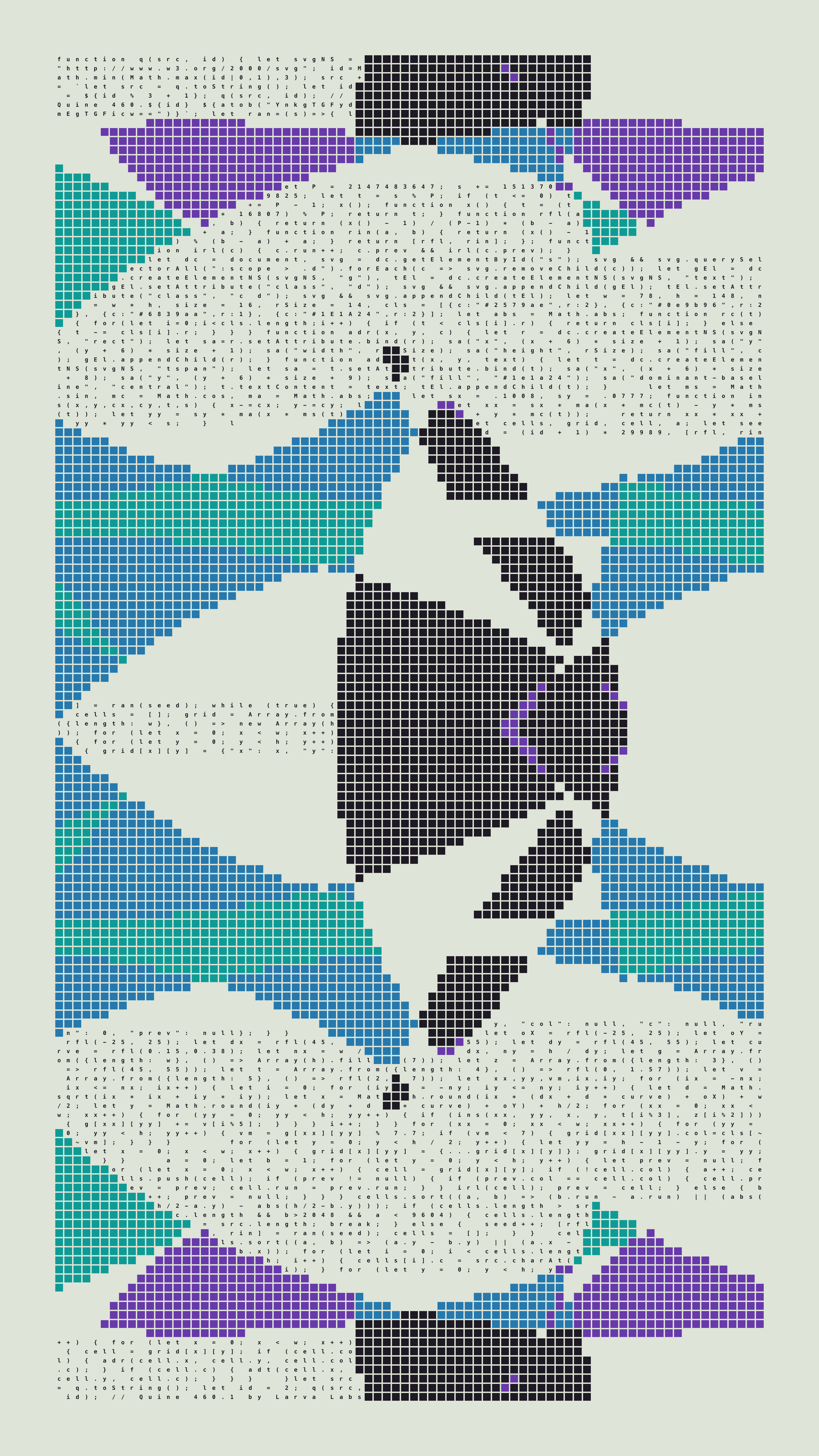 Quine #460 — Generation 1 (poster)
