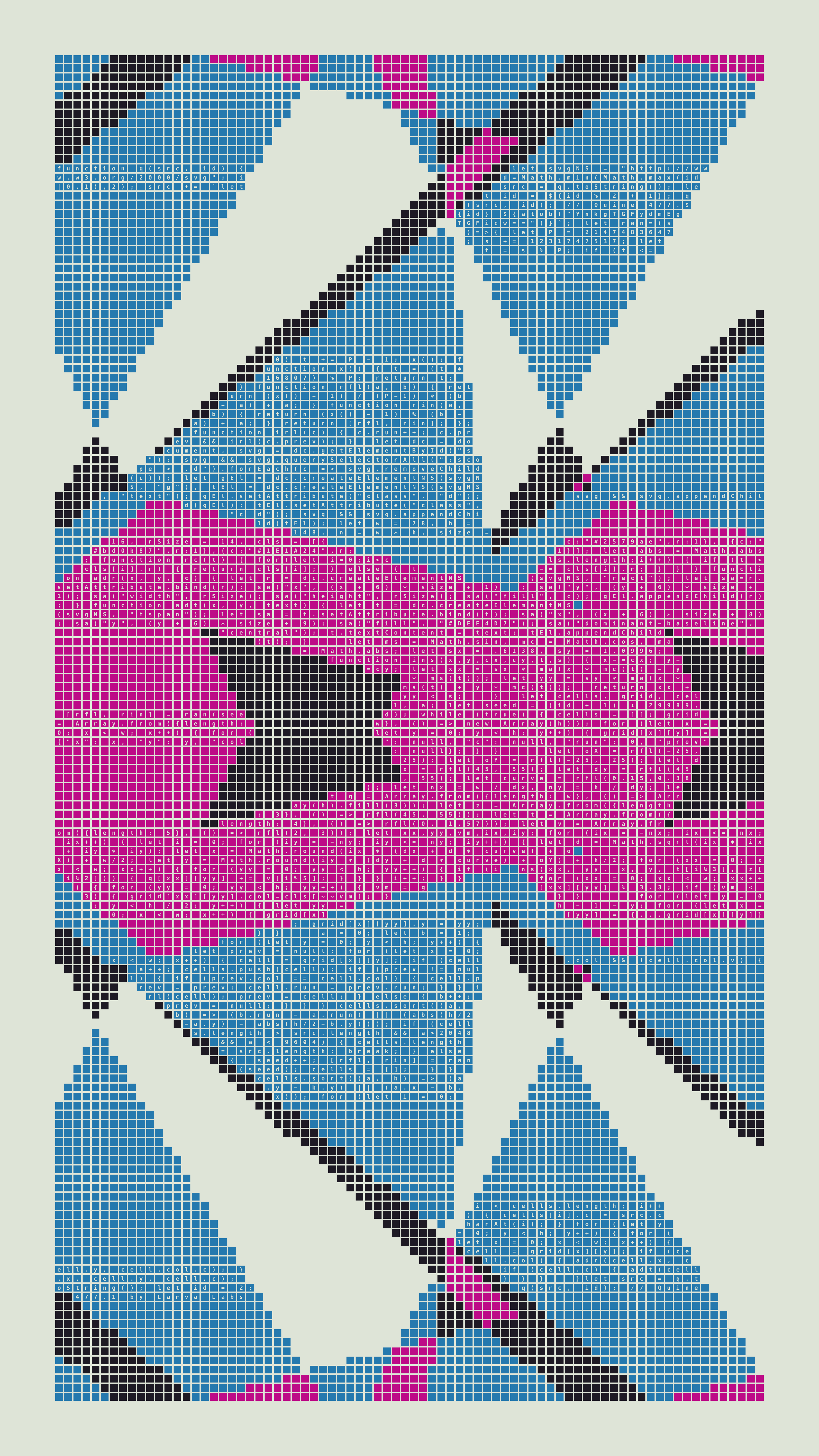 Quine #477 — Generation 1 (poster)