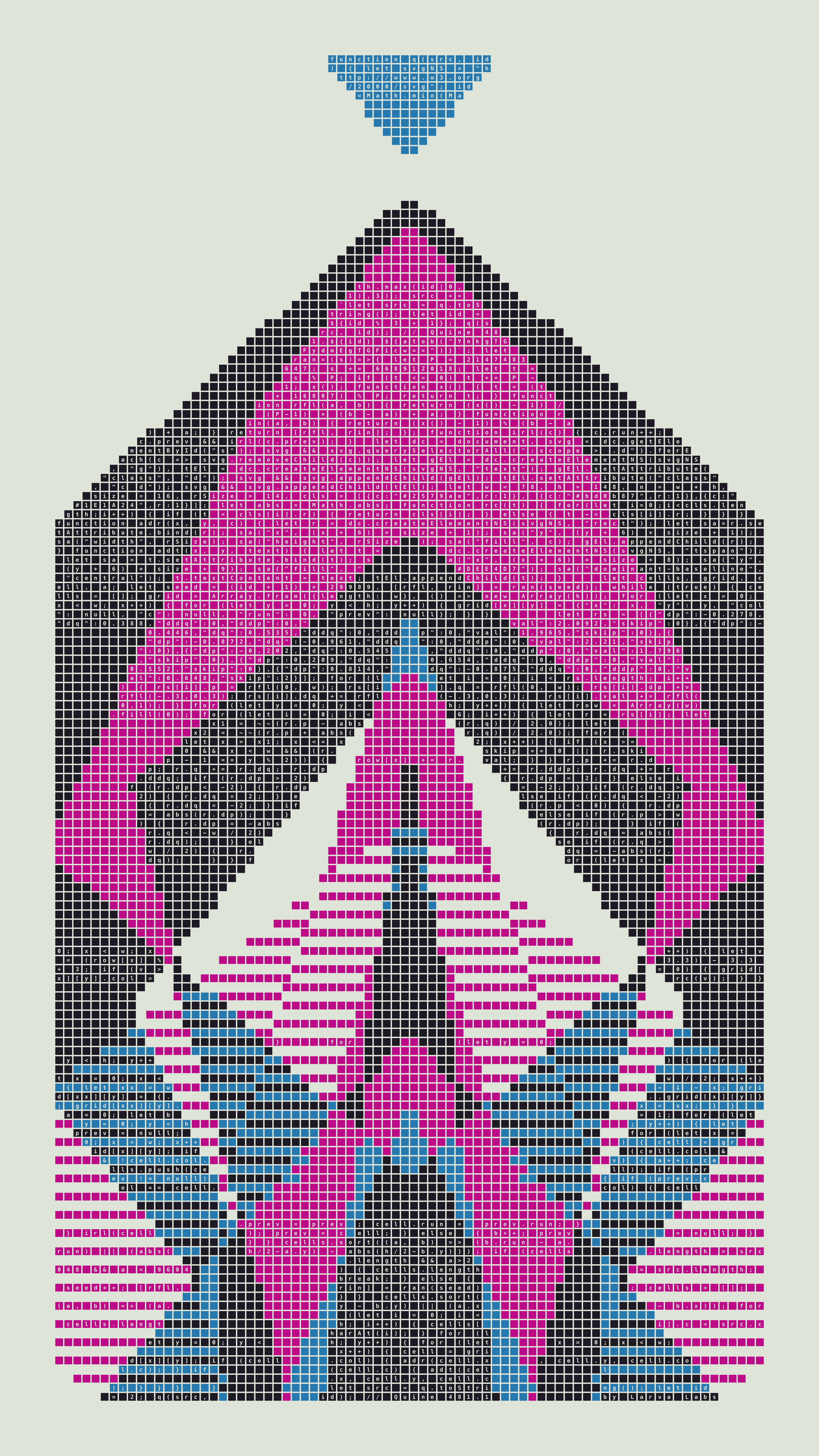 Quine #481 — Generation 1 (poster)