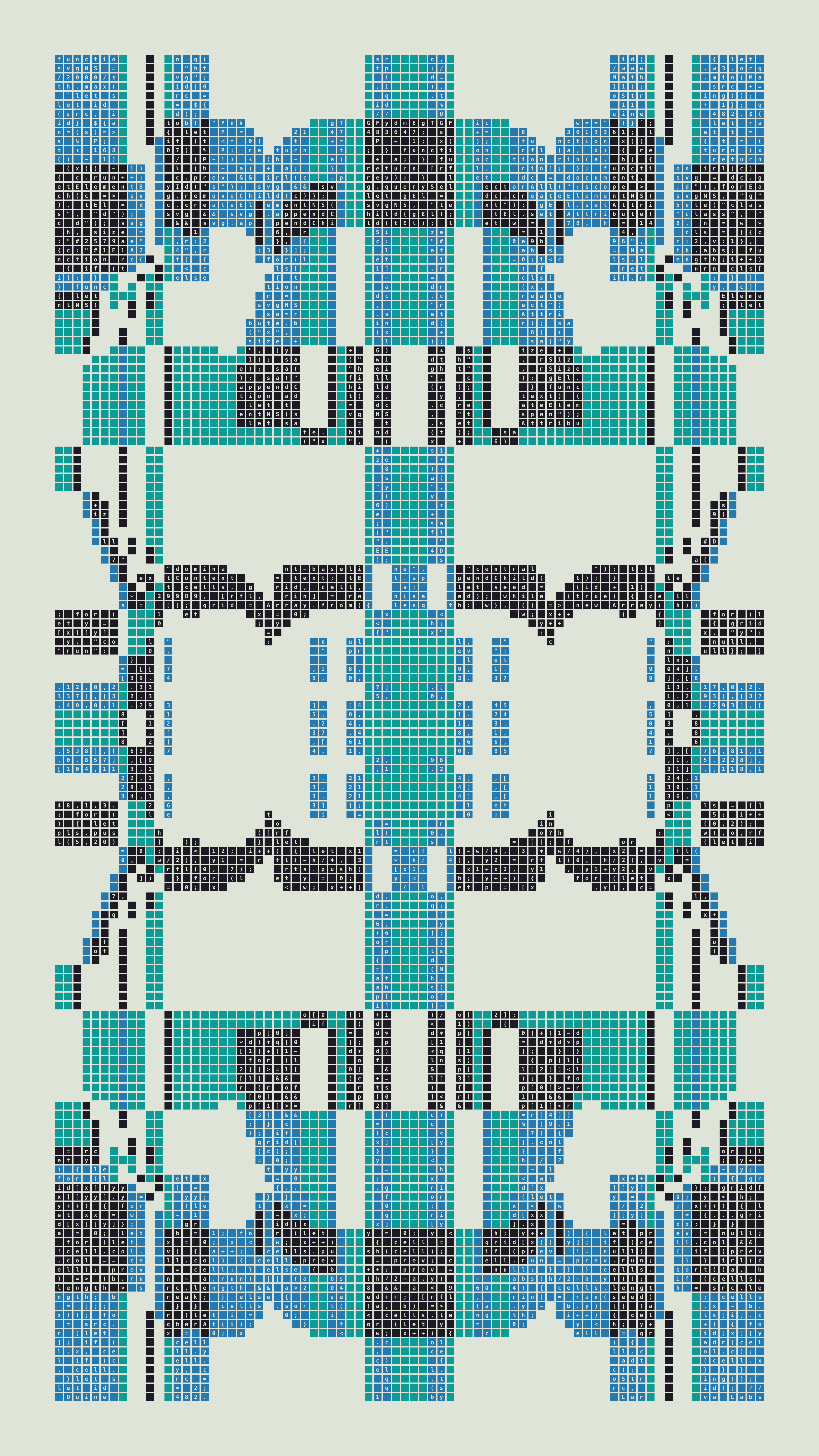 Quine #482 — Generation 1 (poster)