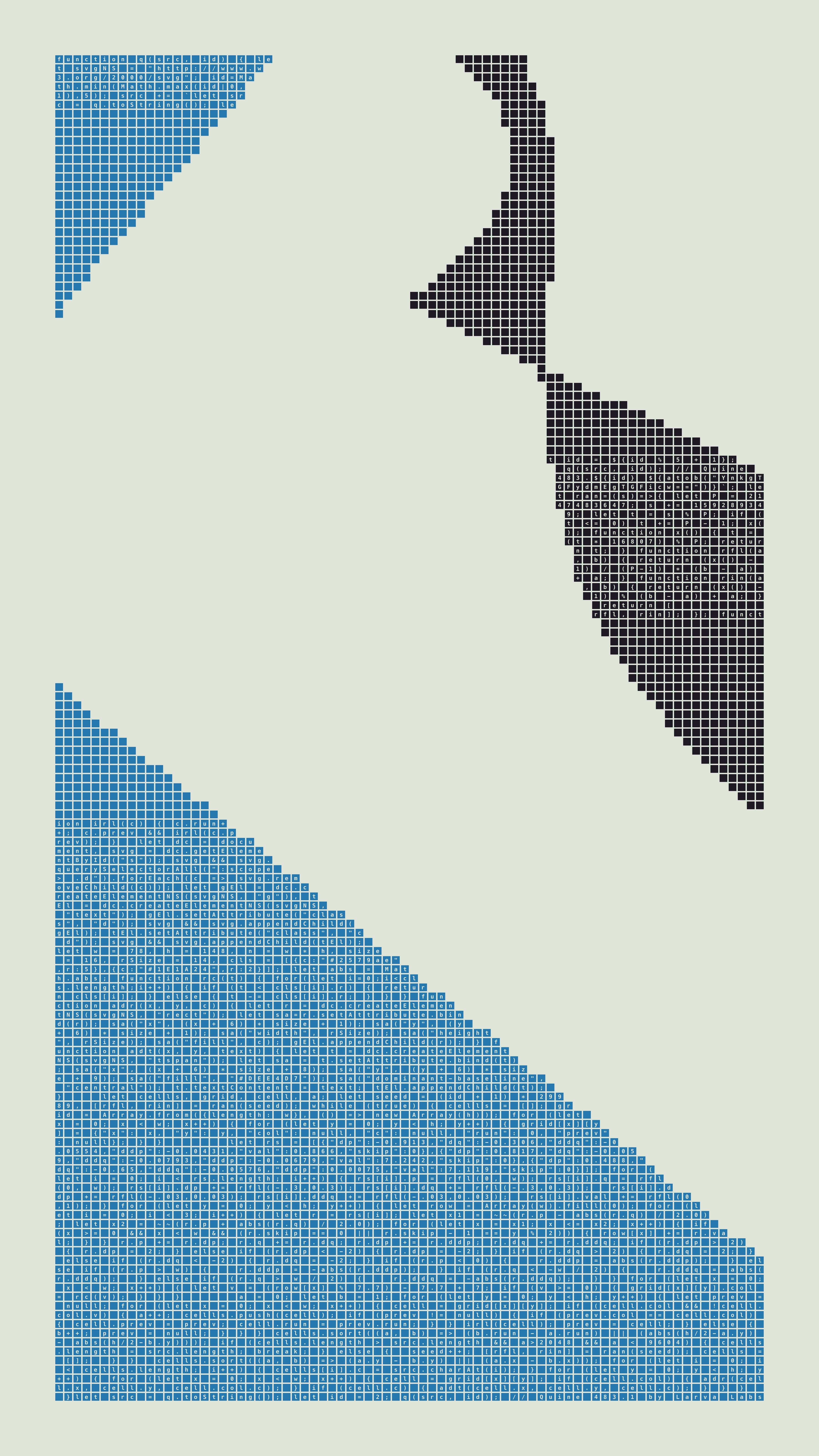 Quine #483 — Generation 1 (poster)
