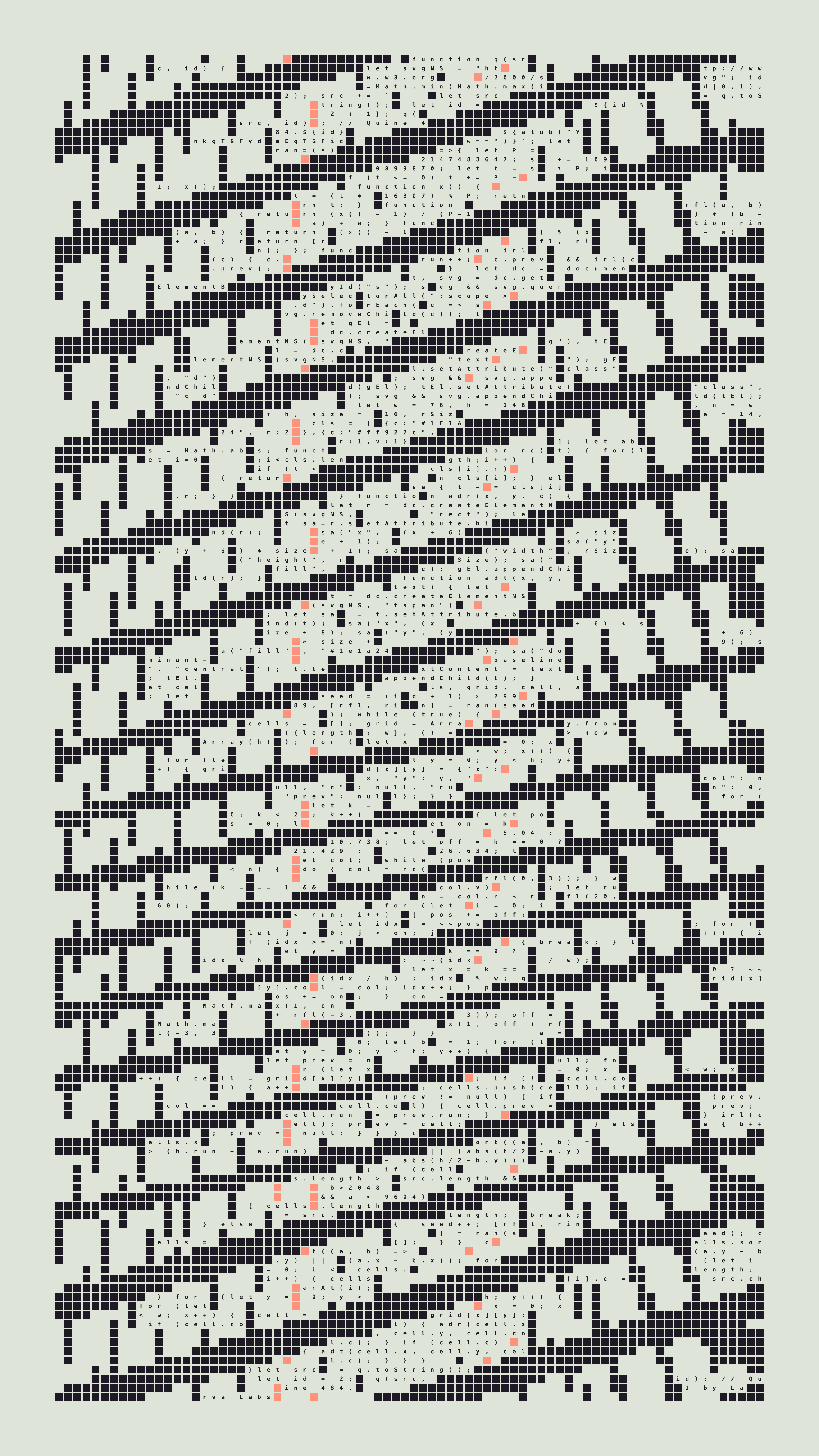 Quine #484 — Generation 1 (poster)