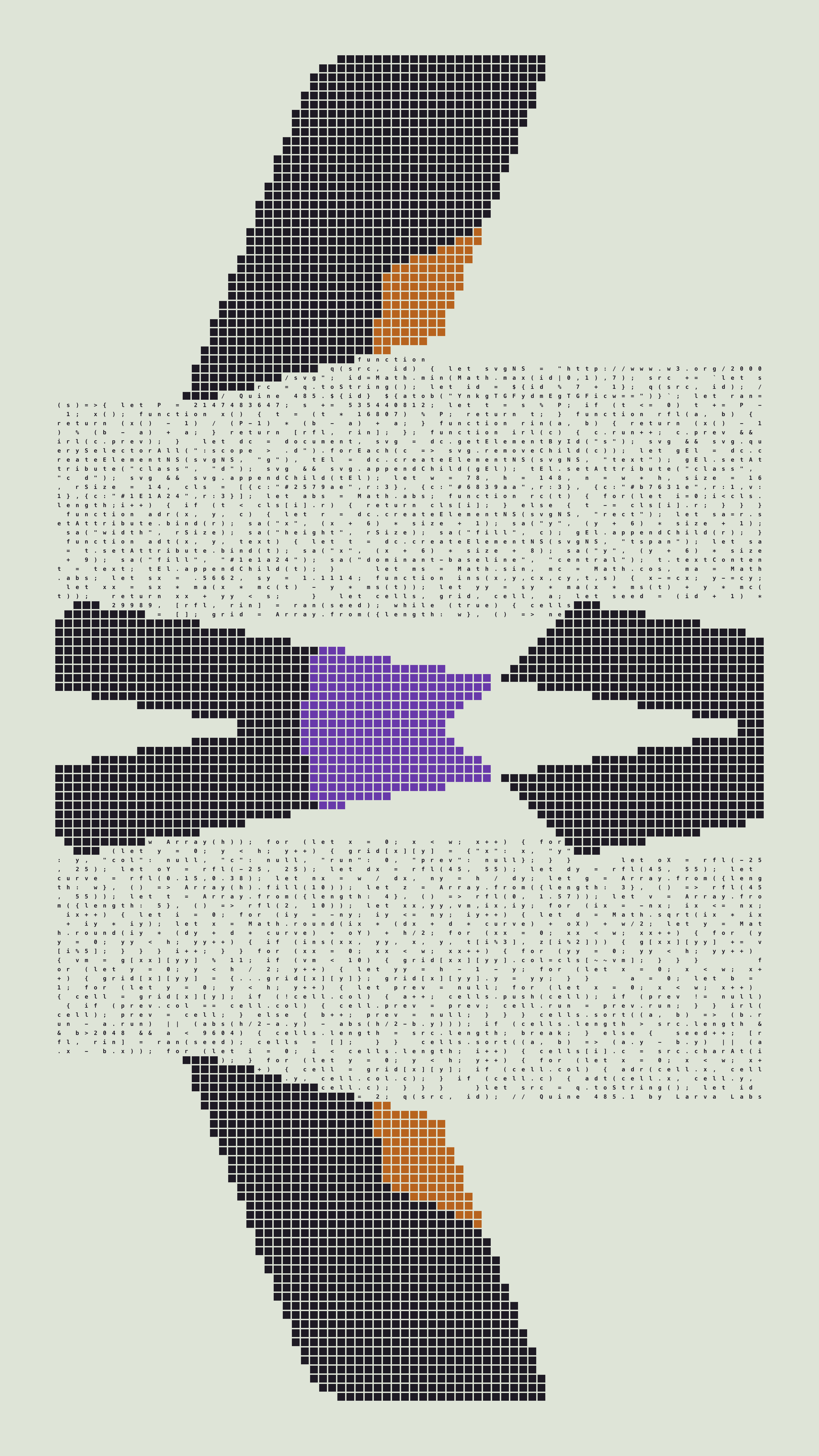 Quine #485 — Generation 1 (poster)