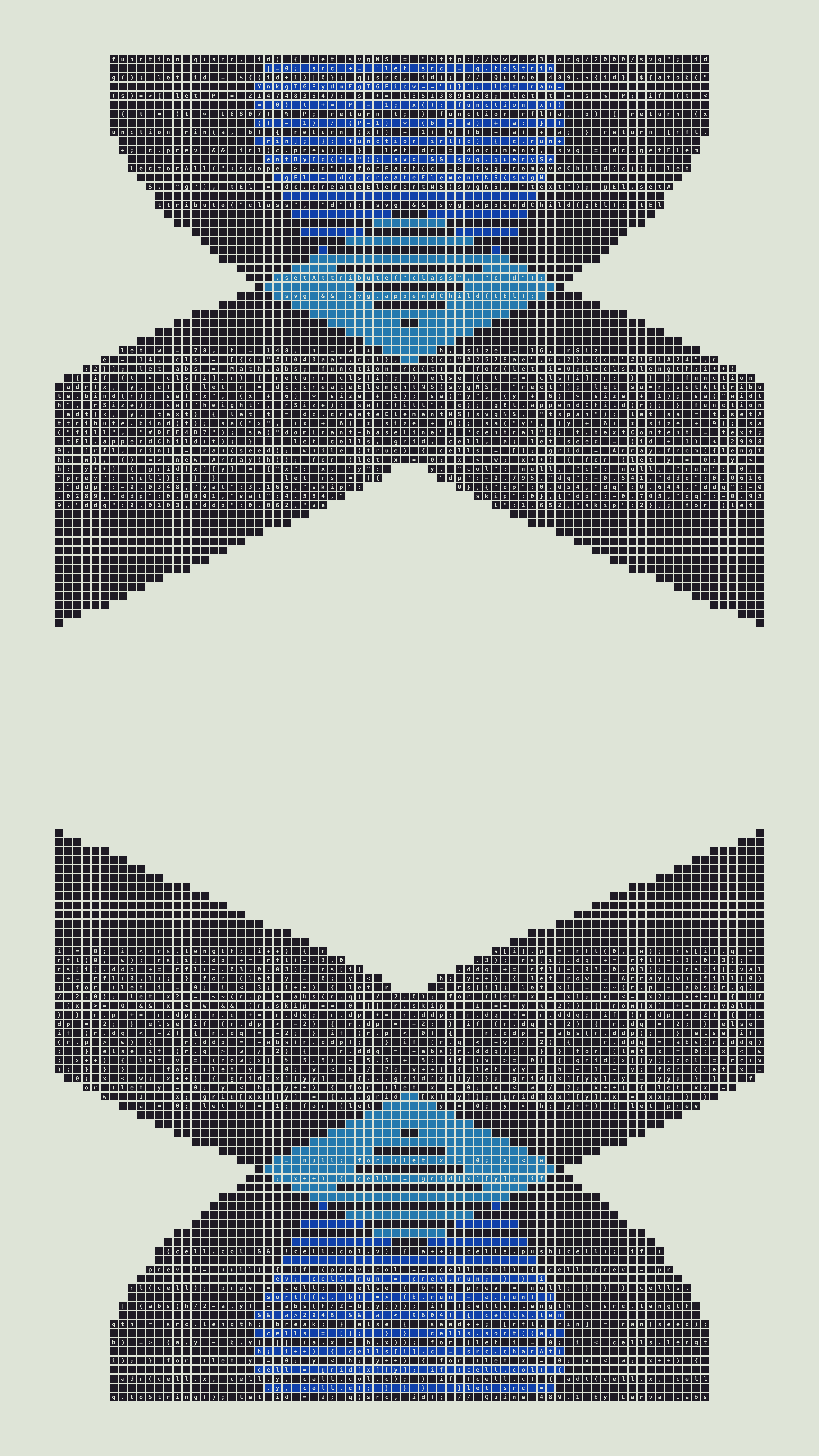 Quine #489 — Generation 1 (poster)