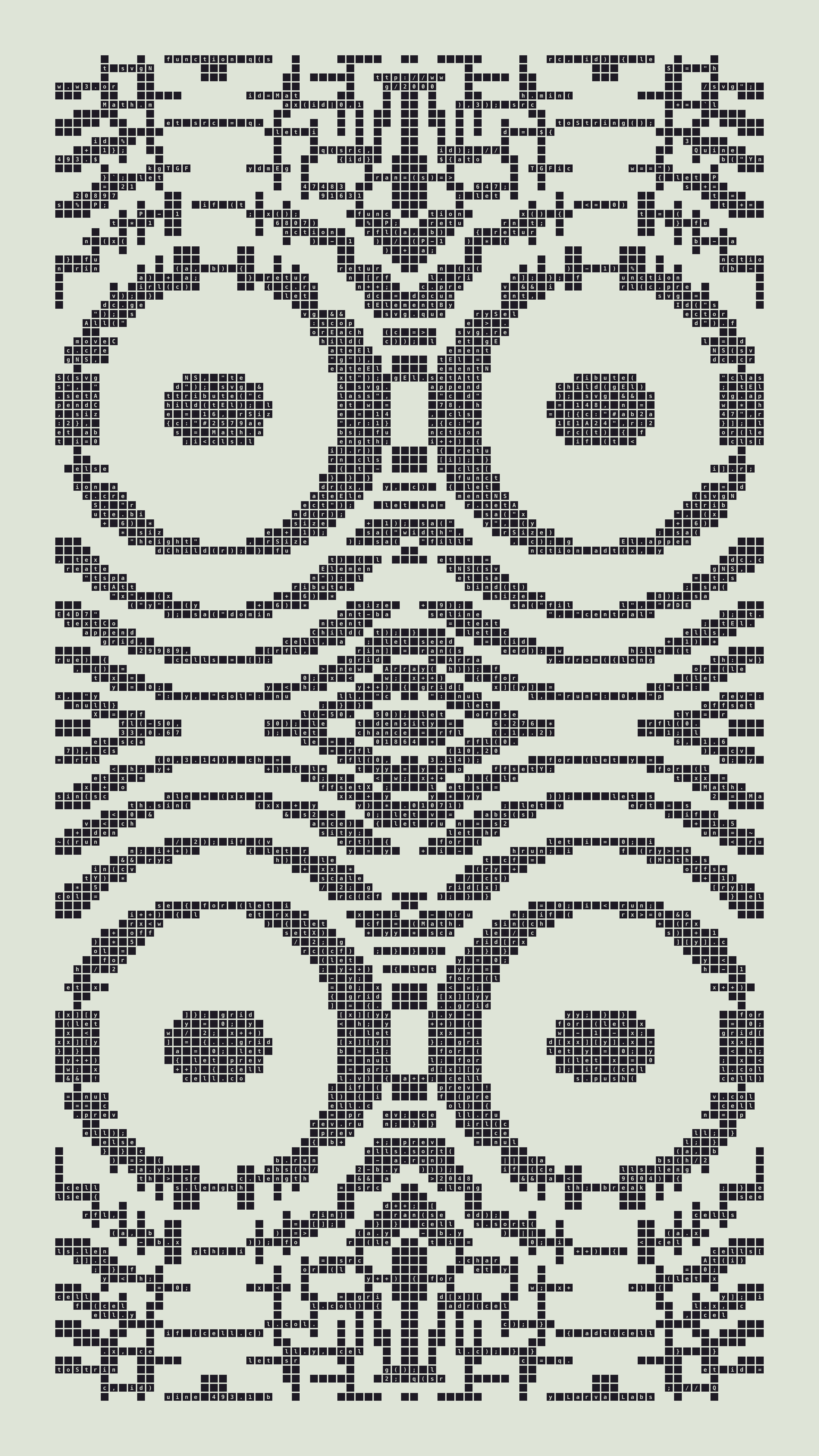 Quine #493 — Generation 1 (poster)