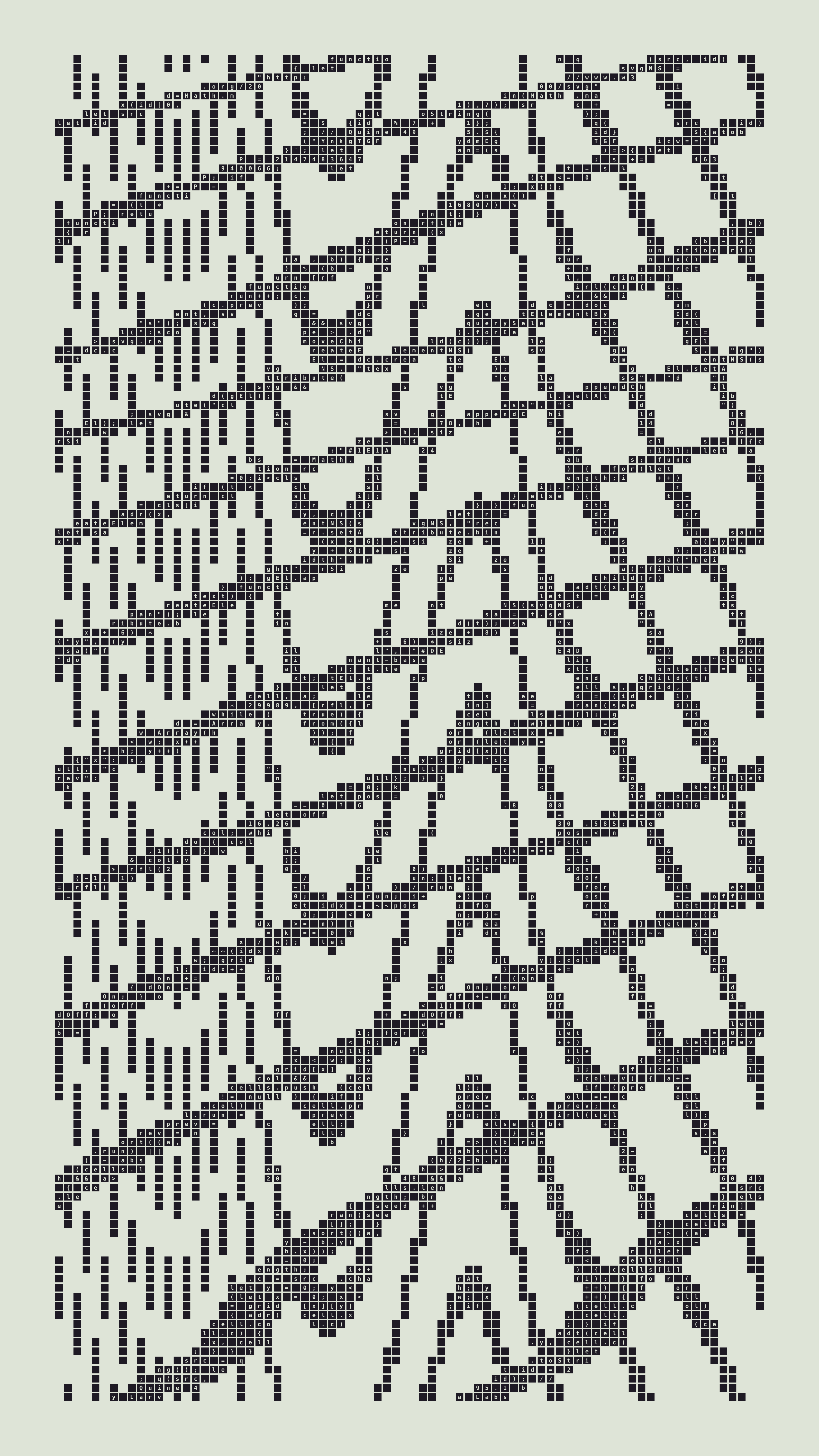 Quine #495 — Generation 1 (poster)